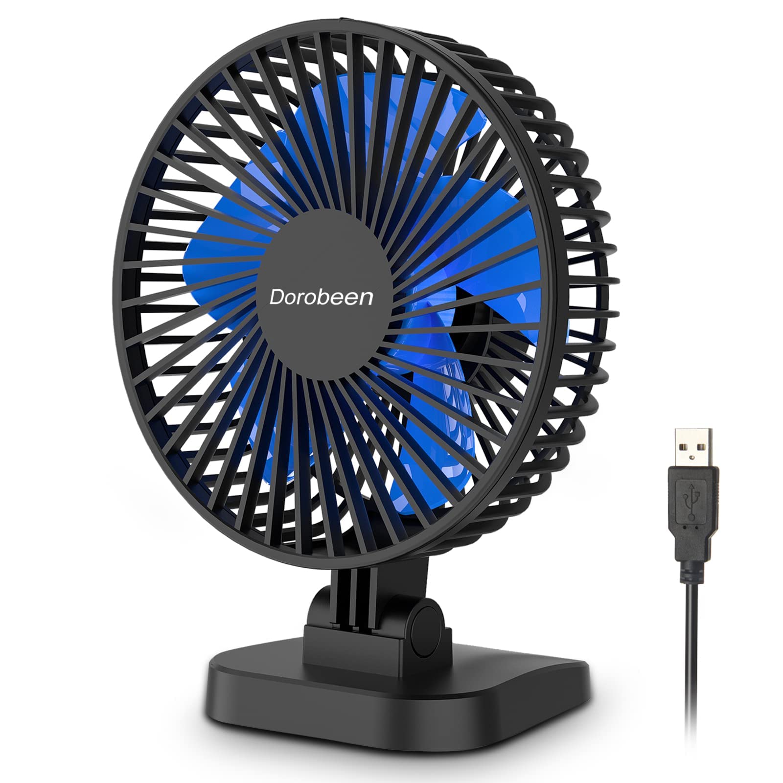 Usb Fan, Small Desk Fan, 4 Inch Quiet Desktop Fan, Usb Plug In, 3 Speeds, Personal Fan For Office,Home,Bedroom,Study,Powerful Ai