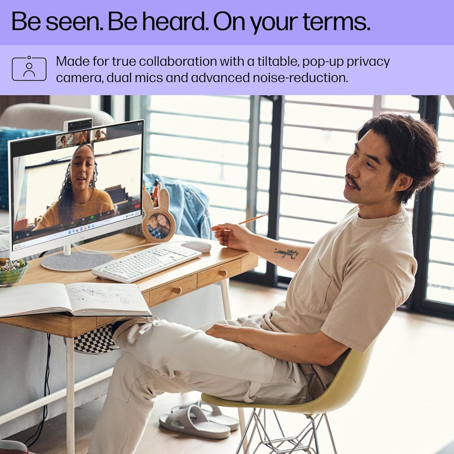 HP 27 Business i7 All in One Desktop, 27' FHD Display, Intel Core i7 1355U, 64GB RAM, 2TB SSD, Wired Keyboard & Mouse, IR Camera, HDMI, RJ45, Wi Fi 6, Windows 11 Pro, White