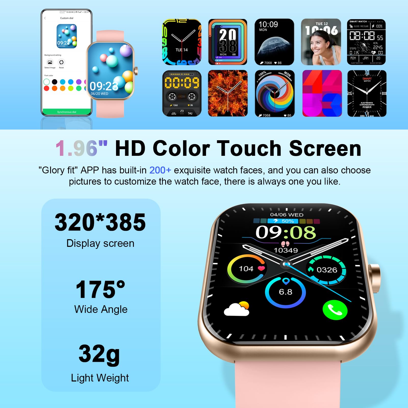 Smart Watch For Women(Answer/Make Call), 2025 New Smartwatch 1.96 '' Hd Fitness Watch With 110+ Sport Modes, Heart Rate, Sleep M