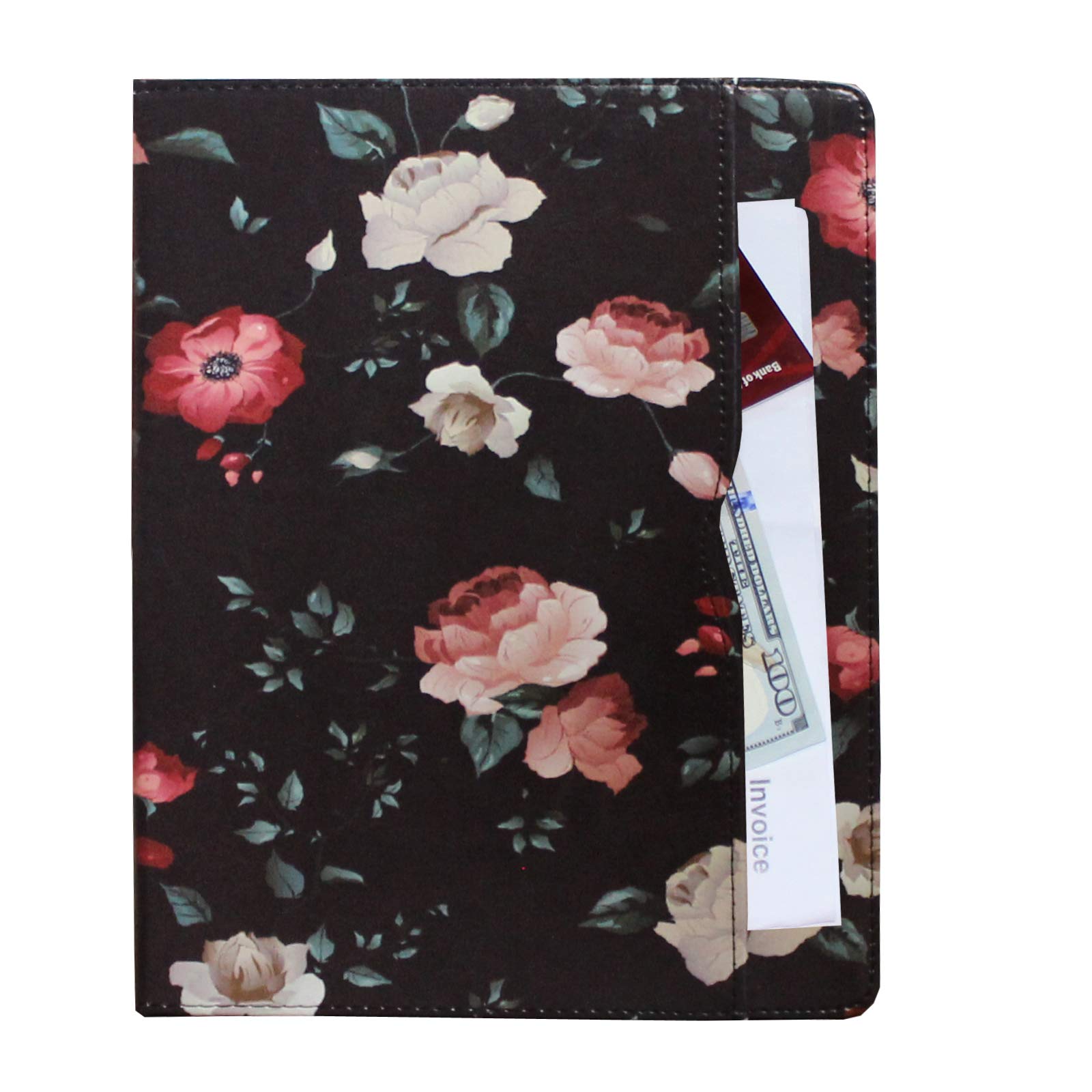 For Ipad 9.7 6Th/5Th Generation 2018/2017, Ipad Air/Air 2 Case, Jytrend Multi Angle Viewing Stand Folio Smart Cover With Pocket For A1893 A1954 A1822 A1823 A1474 A1475 A1476 A1566 A1567 (Flower/Black)