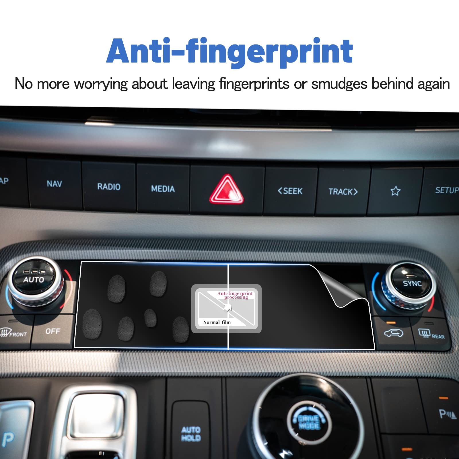 Shaohao For 2024 2025 Hyundai Palisade Screen Protector 2023 2024 2025 Palisade Calligraphy Touch Screen&Dashboard Screen&Center Ac Screen &Rear Ac Screen Protector Palisade 2024 2025 Accessories 7Pcs