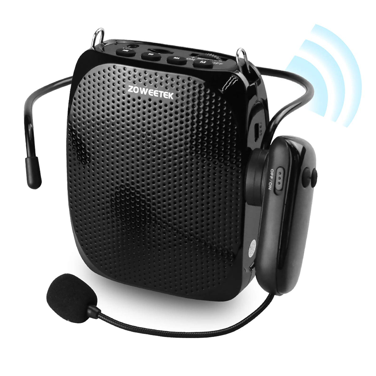Zoweetek Original Voice Amplifier For Teachers With 2 Microphones, Wireless Voice Amplifier Microphone Headset, Portable Speaker