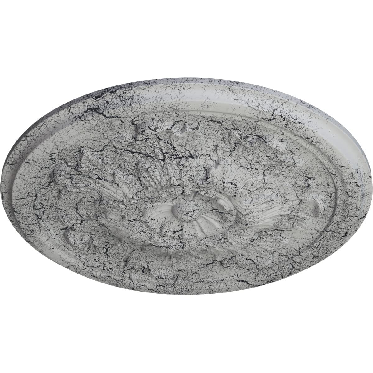 Ekena Millwork Cm12Leuwc Legacy Acanthus Ceiling Medallion, 12 3/4''Od X 7/8''P (Fits Canopies Up To 3 1/2''), Hand Painted Ultr