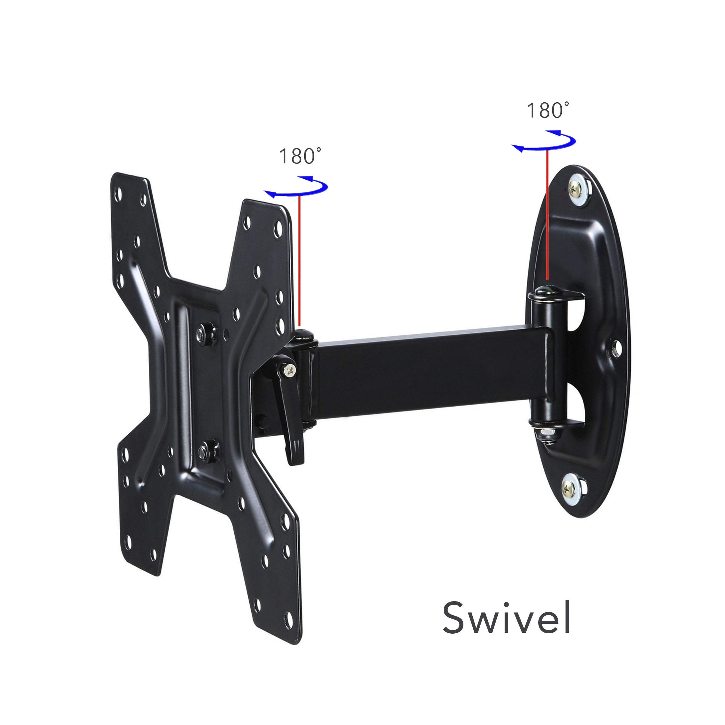 Atlantic 63607067 10 Inch To 37 Inch Articulating Mount, Case, Black