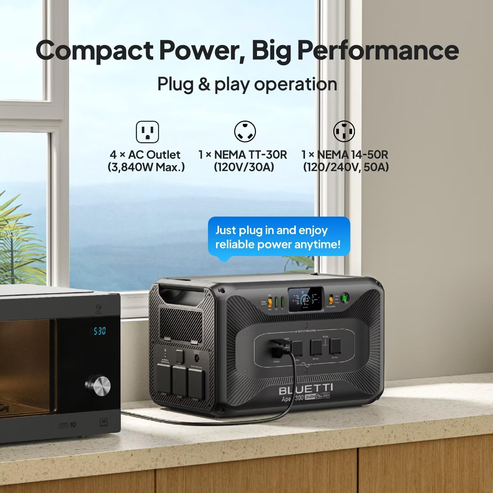 Bluetti Portable Power Station Apex 300 & B300K & Charger 1 (560W Alternator Charger), 5529.6Wh Lfp Battery Backup With 6 3840W