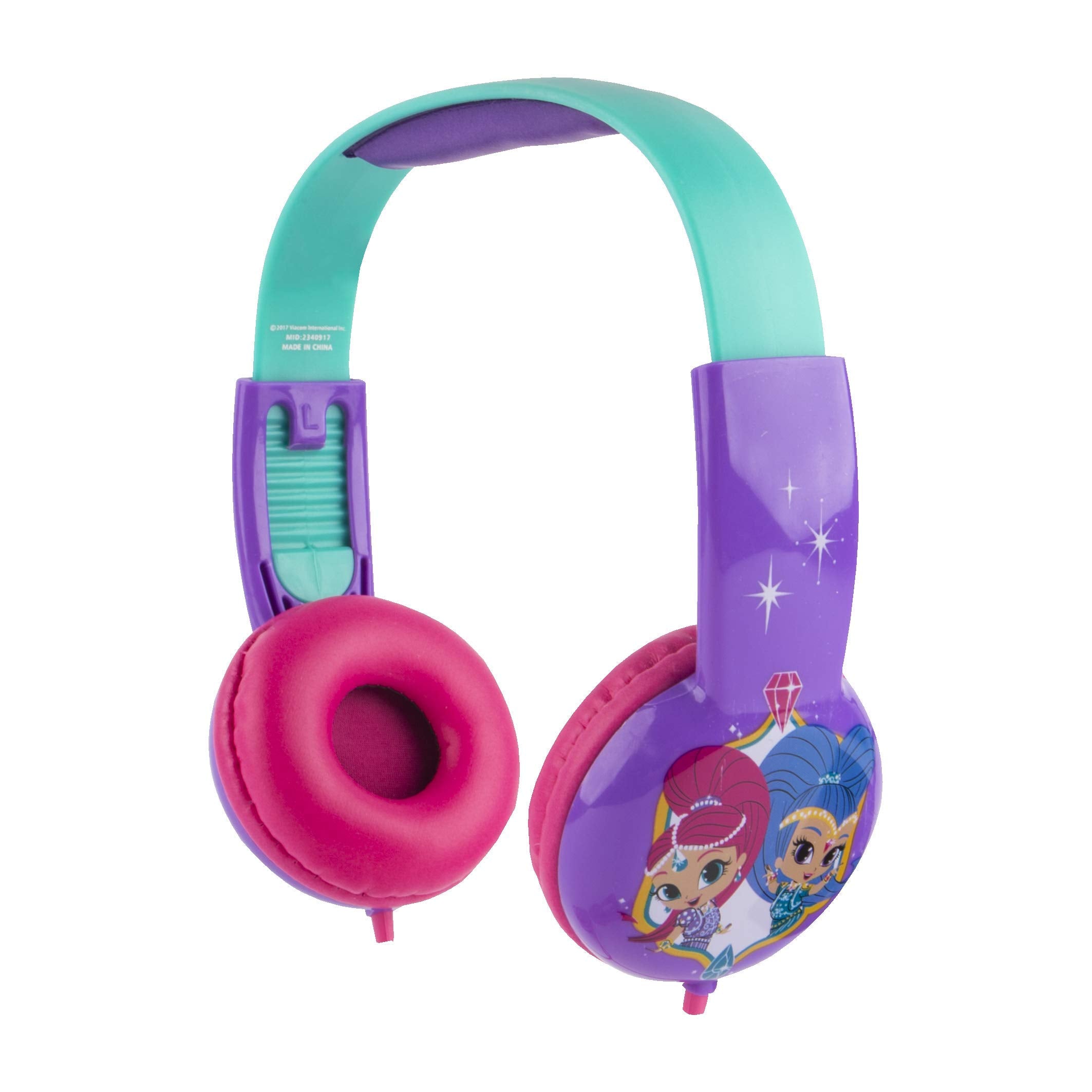Shimmer & Shine HP2-03369 Kid Safe Headphone, Recommended For Ages 3-10, Wired Connectivity, By Sakar, Soft Cushioned Ear Pieces
