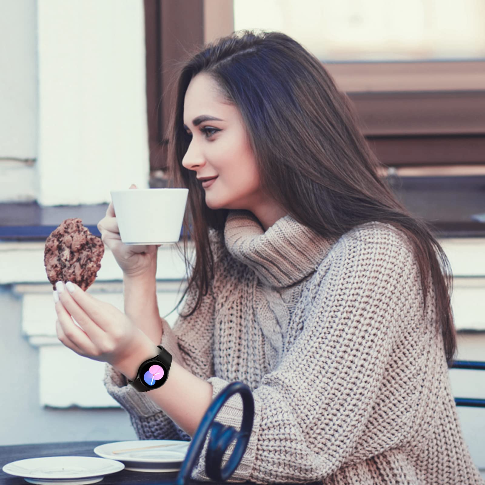 Fuvautu No Gap Band Compatible For Samsung Galaxy Watch 4 Band & Galaxy 5 Band 44Mm 40Mm/Watch 5 Pro Bands 45Mm/Galaxy Watch 4 C