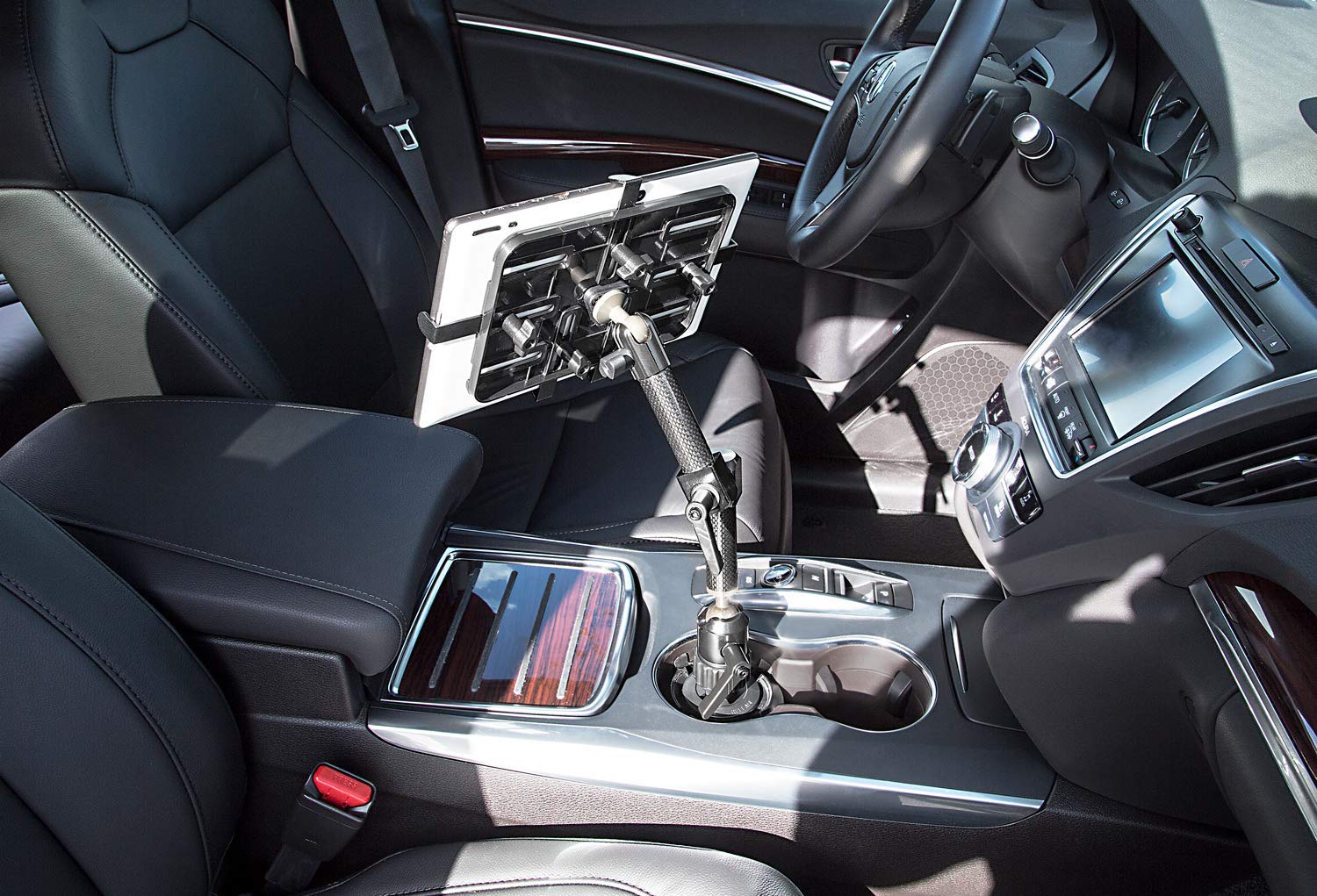 Mount-It! Premium Cup Holder Tablet Mount For Cars, Trucks, Suvs - Commercial Tablet Eld Mount - Heavy Duty Carbon Fiber Full Mo