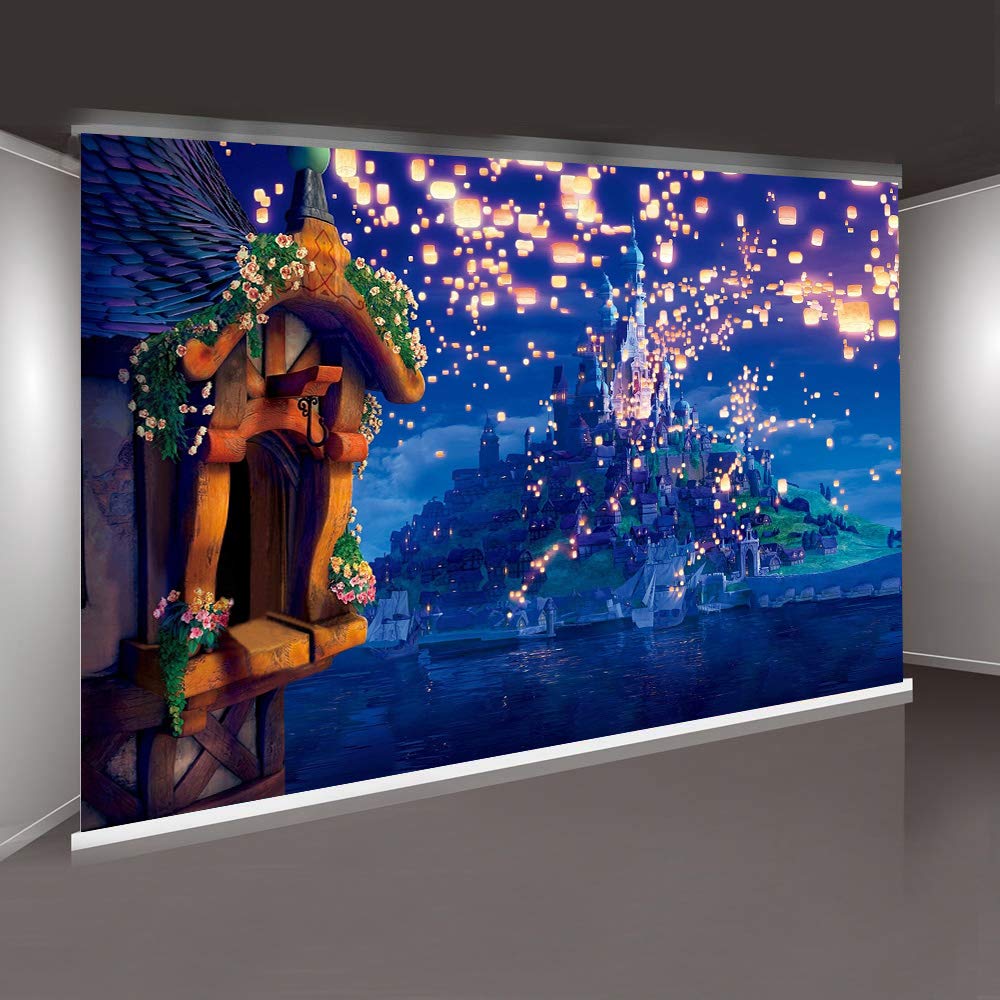 Fantasy Cartoon Castle Princess Background For Happy Birthday Party Mtmety 10X7Ft Fairy Tale Long Hair Baby Shower Birthday Part