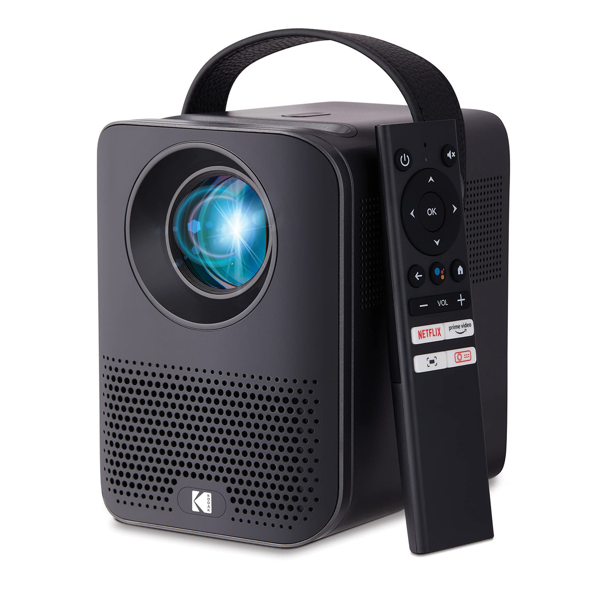 Kodak Flik Hd9 Smart Projector | Mini Black Portable Indoor & Outdoor Movie With Android Tv Streaming Apps, Wi Fi And Bluetooth,