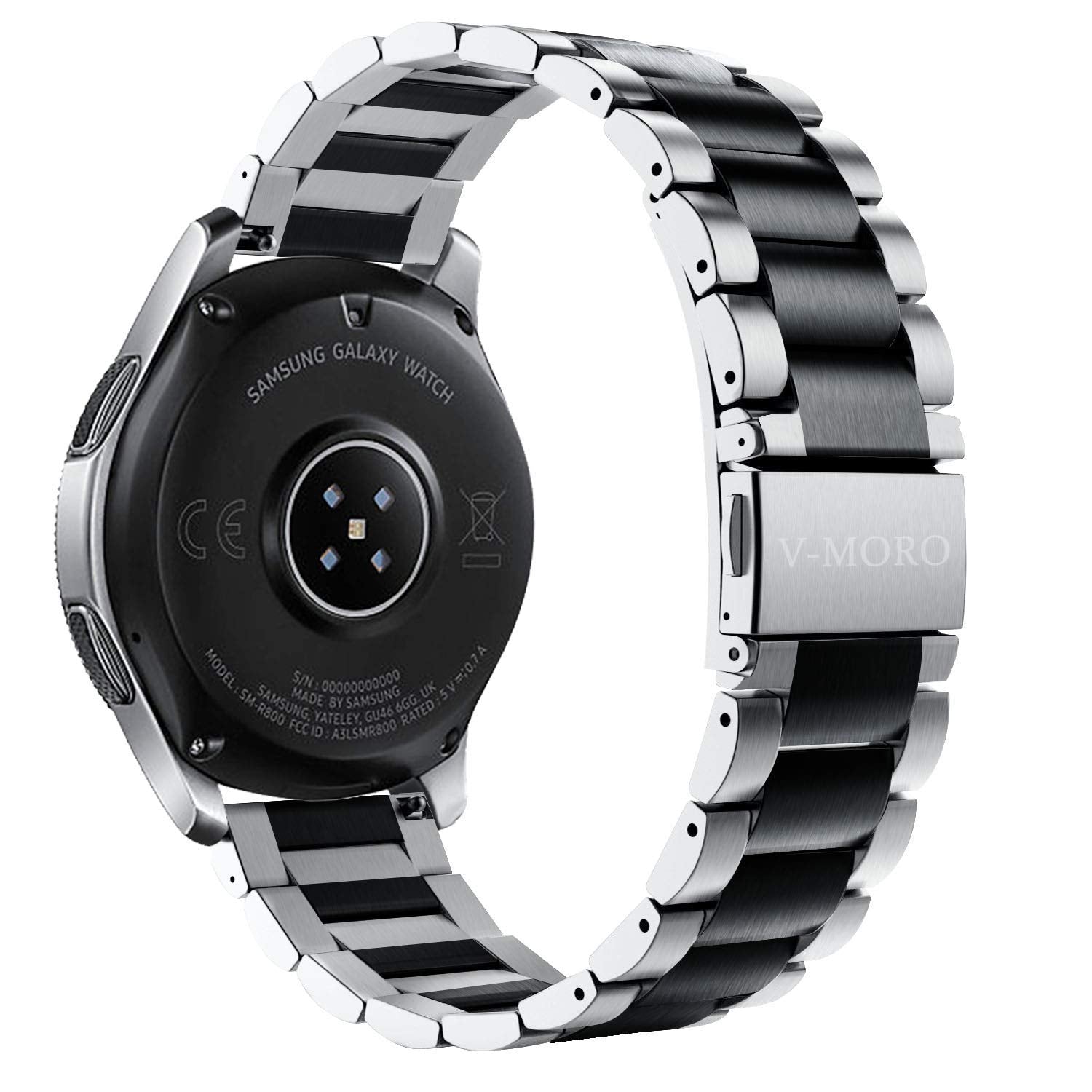 V Moro Strap Compatible With Galaxy Watch 46Mm(2019) Bands/Galaxy Watch 3 45Mm Band Men Solid Stainless Steel Replacement For Sa
