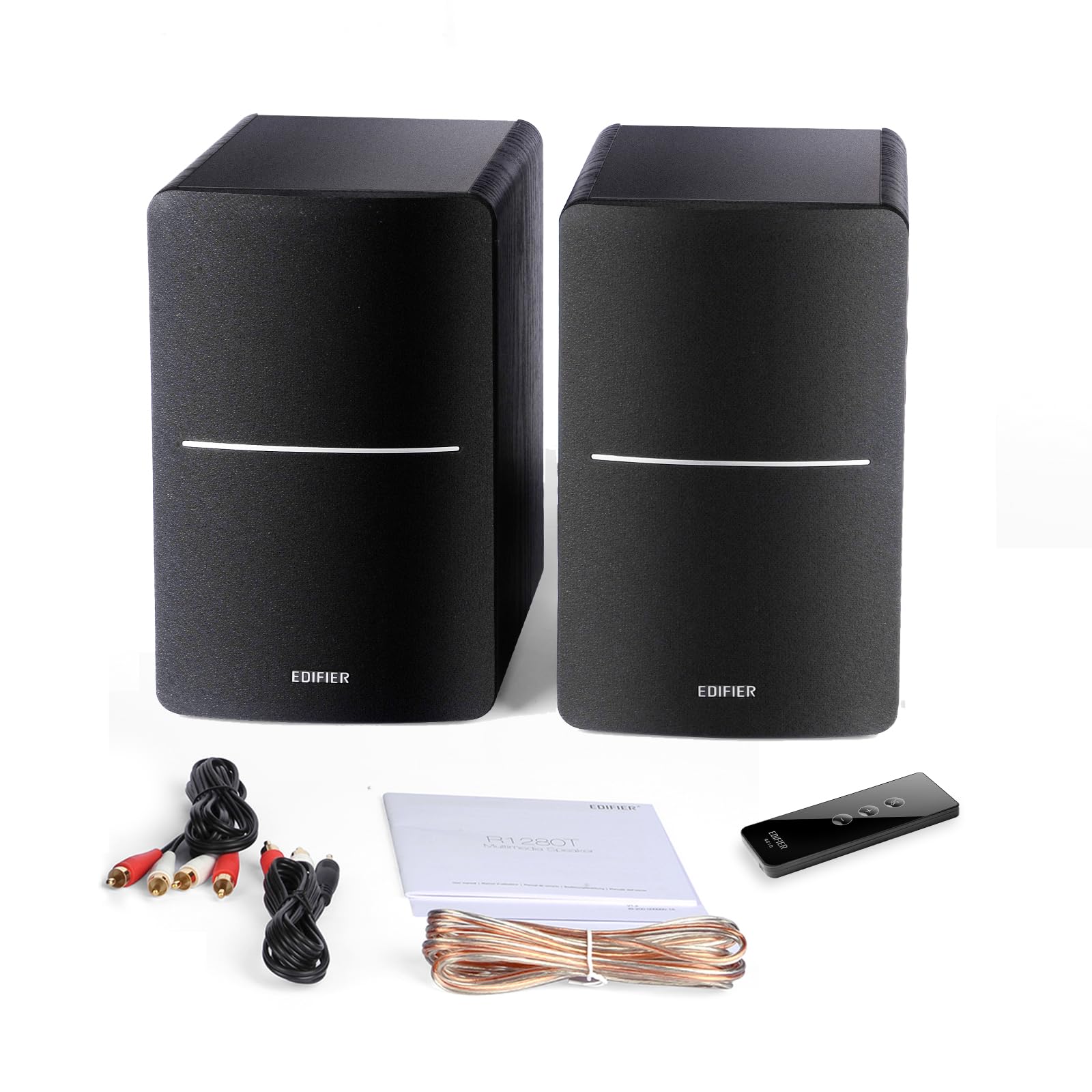 Edifier R1280T Powered Bookshelf Speakers   2.0 Active Near Field Monitors   Studio Monitor Speaker   Black   42 Watts Rms