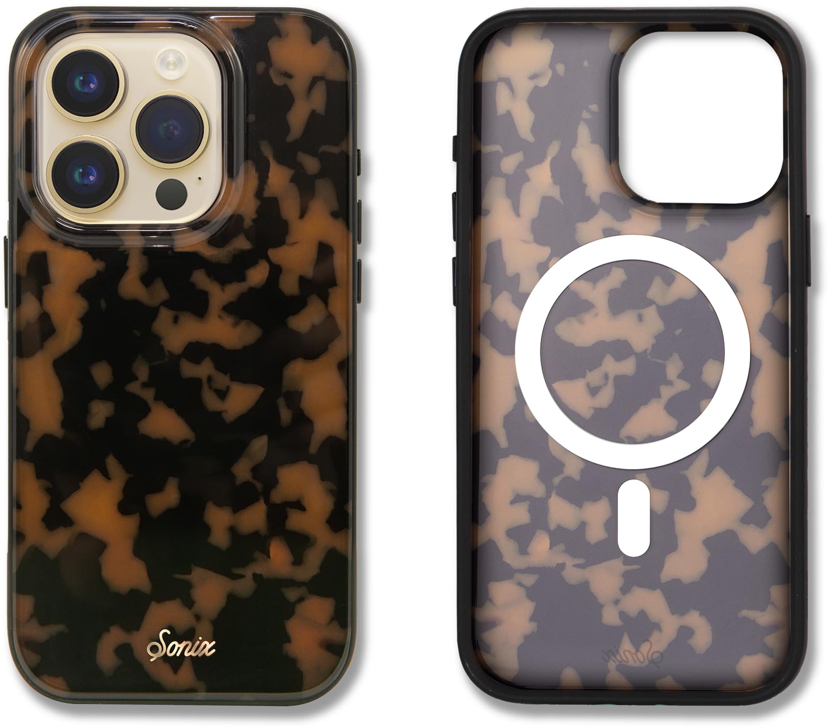 Sonix Case For Iphone 15 Pro Max | Compatible With Magsafe | 10Ft Drop Tested | Tortoise Shell | Brown Tort