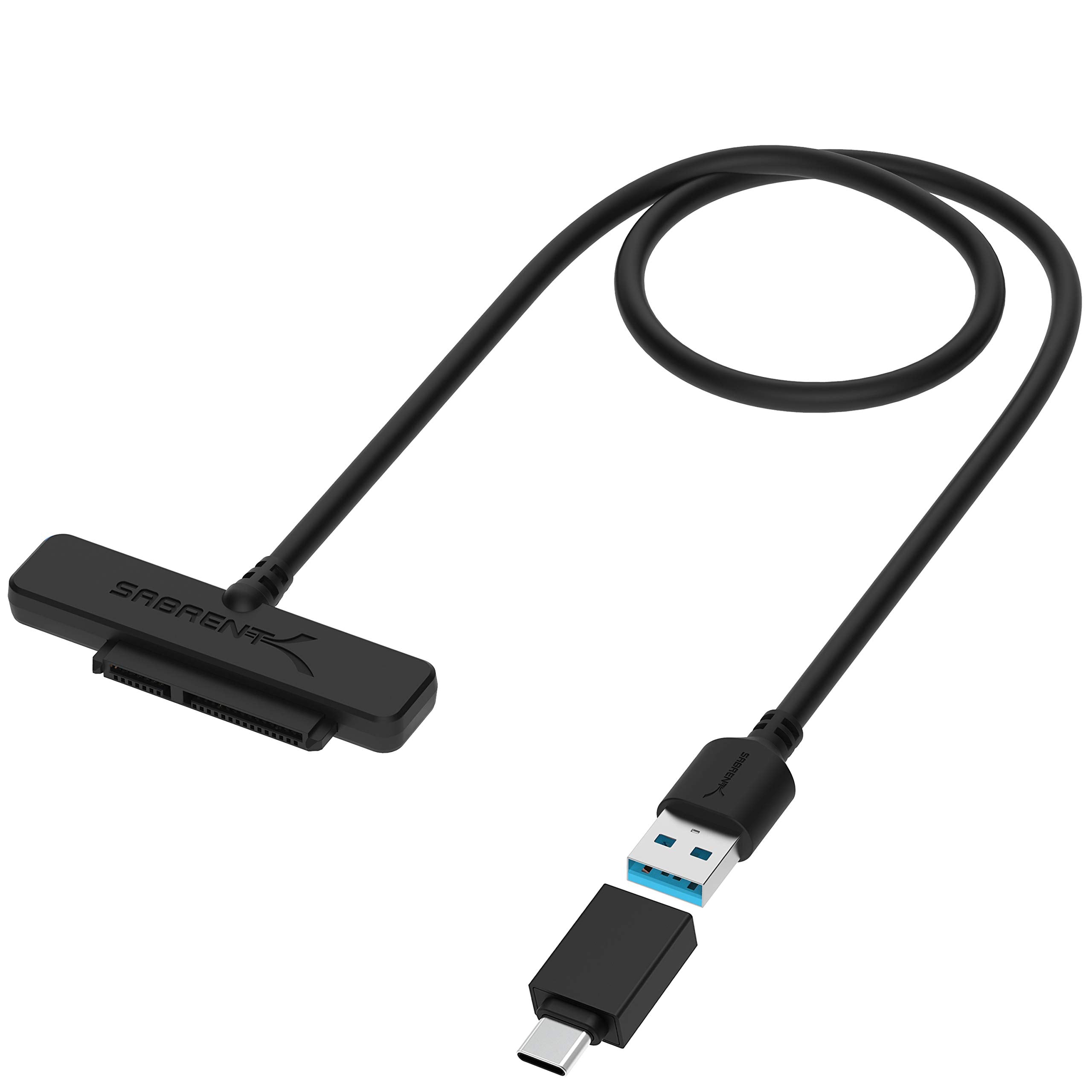 SABRENT USB 3.1 (Type A) to SSD / 2.5 Inch SATA Hard Drive Adapter [Optimized for SSD, Support UASP SATA III] (EC-SS31)