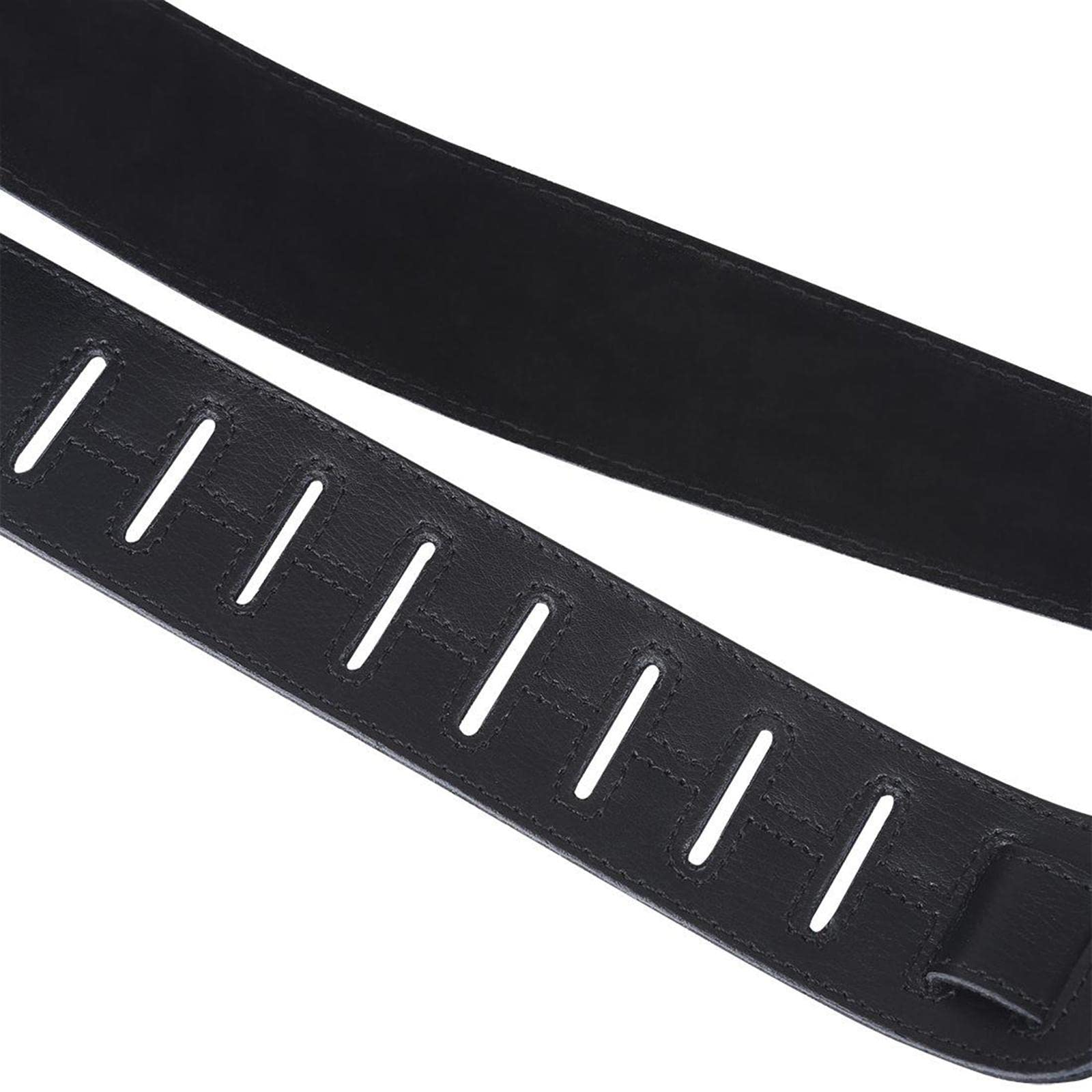 BNF Adjustable Cowhide Soft Strap For Electric Acoustic Guitar Bass Khaki