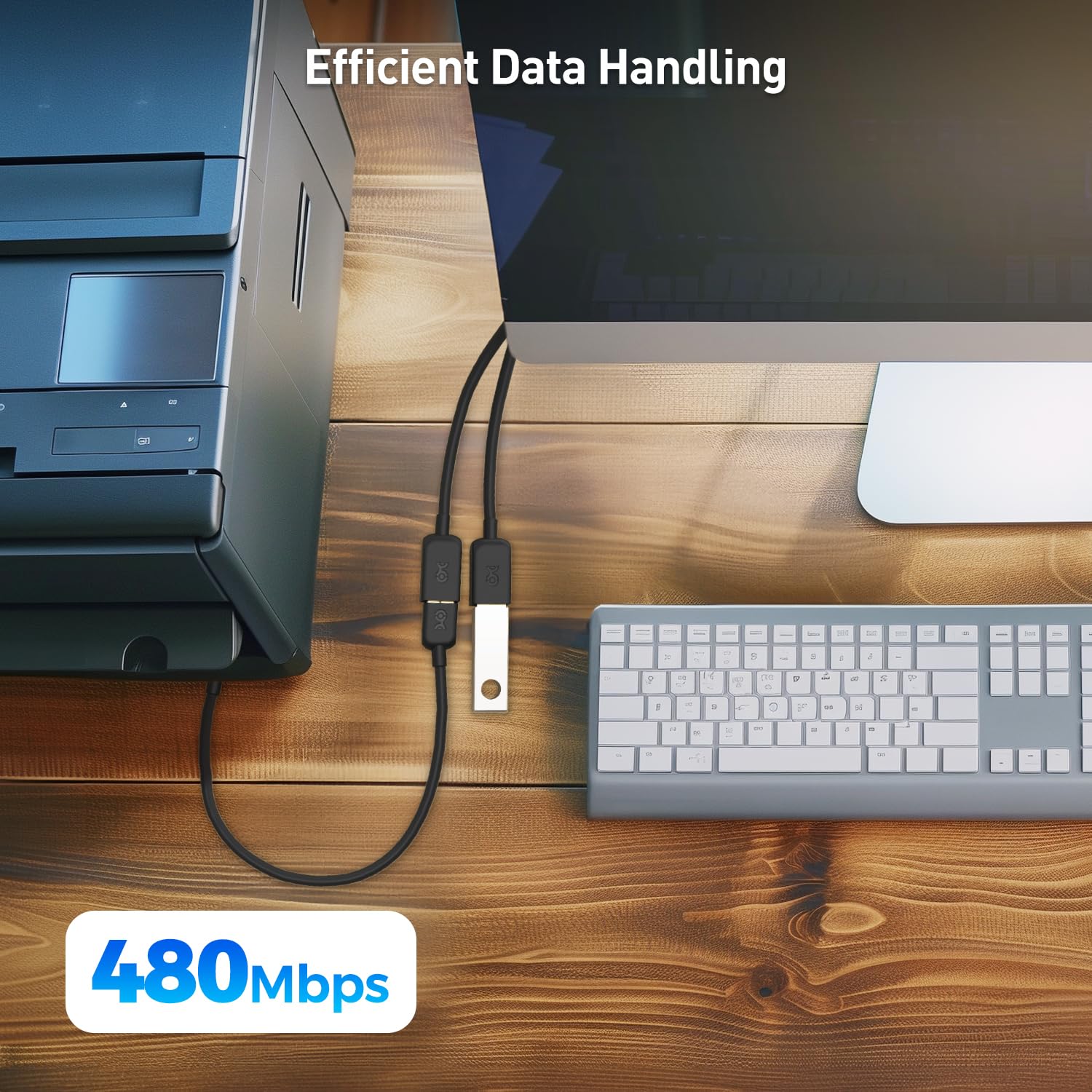 Cable Matters 2 Pack, USB 2.0 A Male to Female USB Splitter 1 in 2 Out   1ft, USB Y Splitter Hub with 480Mbps Data Transfer, BC 1.2 Charging Support, USB Power Splitter