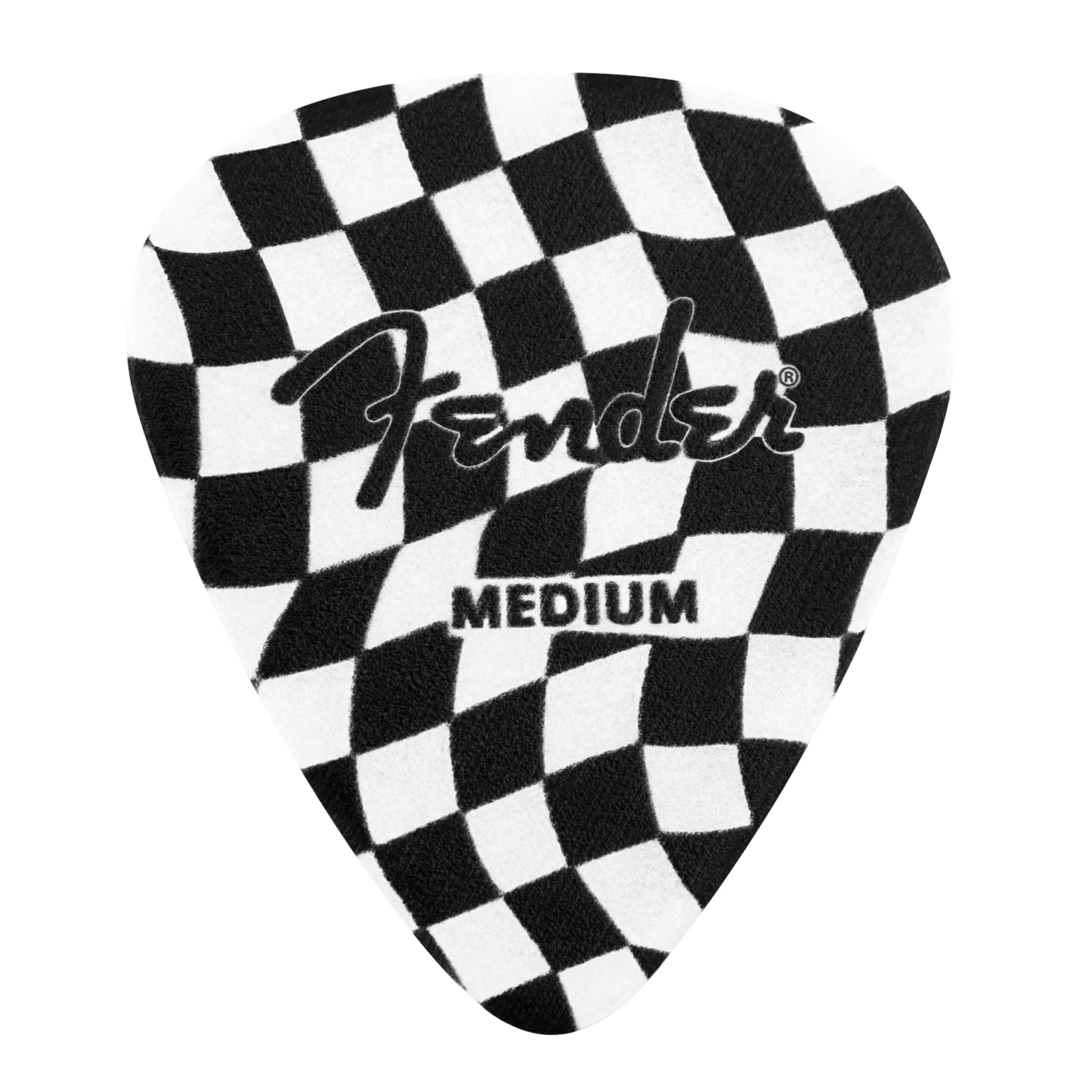 Fender Celluloid Guitar Picks, Guitar Accessories, 351 Shape, Checkerboard, Medium, 8 Pack