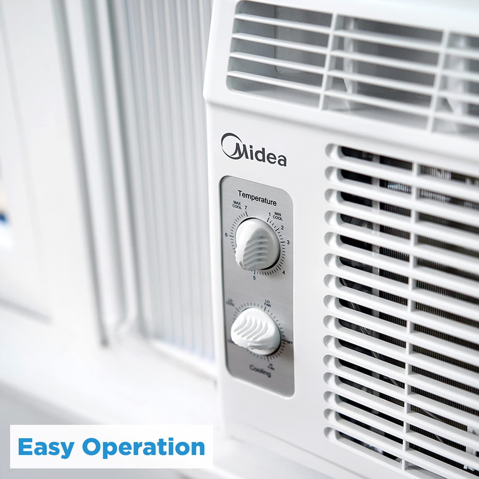 Midea 5,000 Btu Easycool Small Window Air Conditioner   Cool Up To 150 Sq. Ft. With Easy To Use Mechanical Controls And Reusable