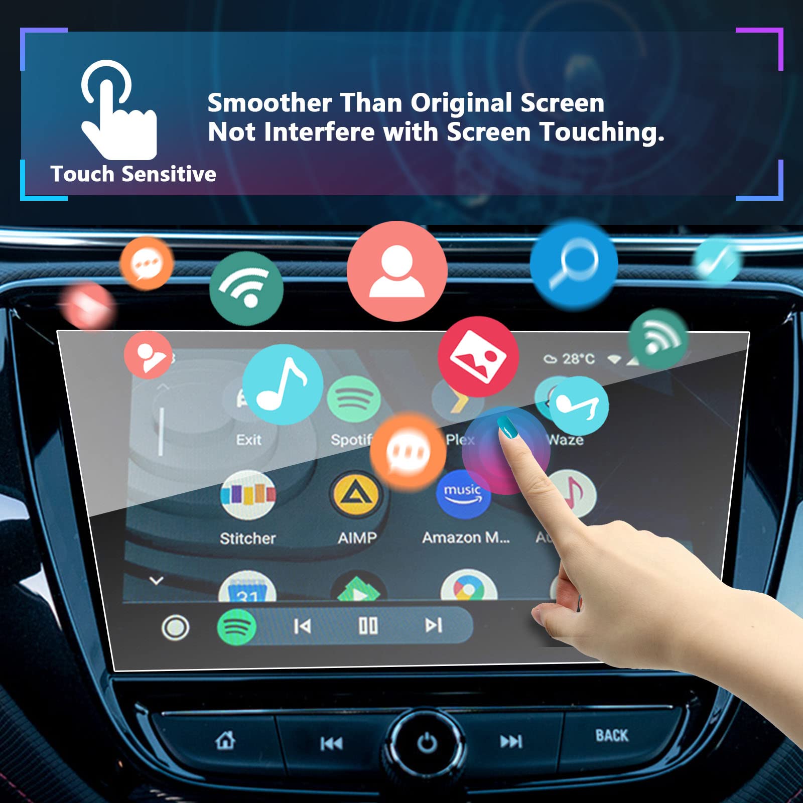 Sxcy 2023 Trailblazer Screen Protector For 2021 2022 2023 Chevy Trailblazer Touch Screen Protector[Lt Activ Rs Trims Available 8 Inch]