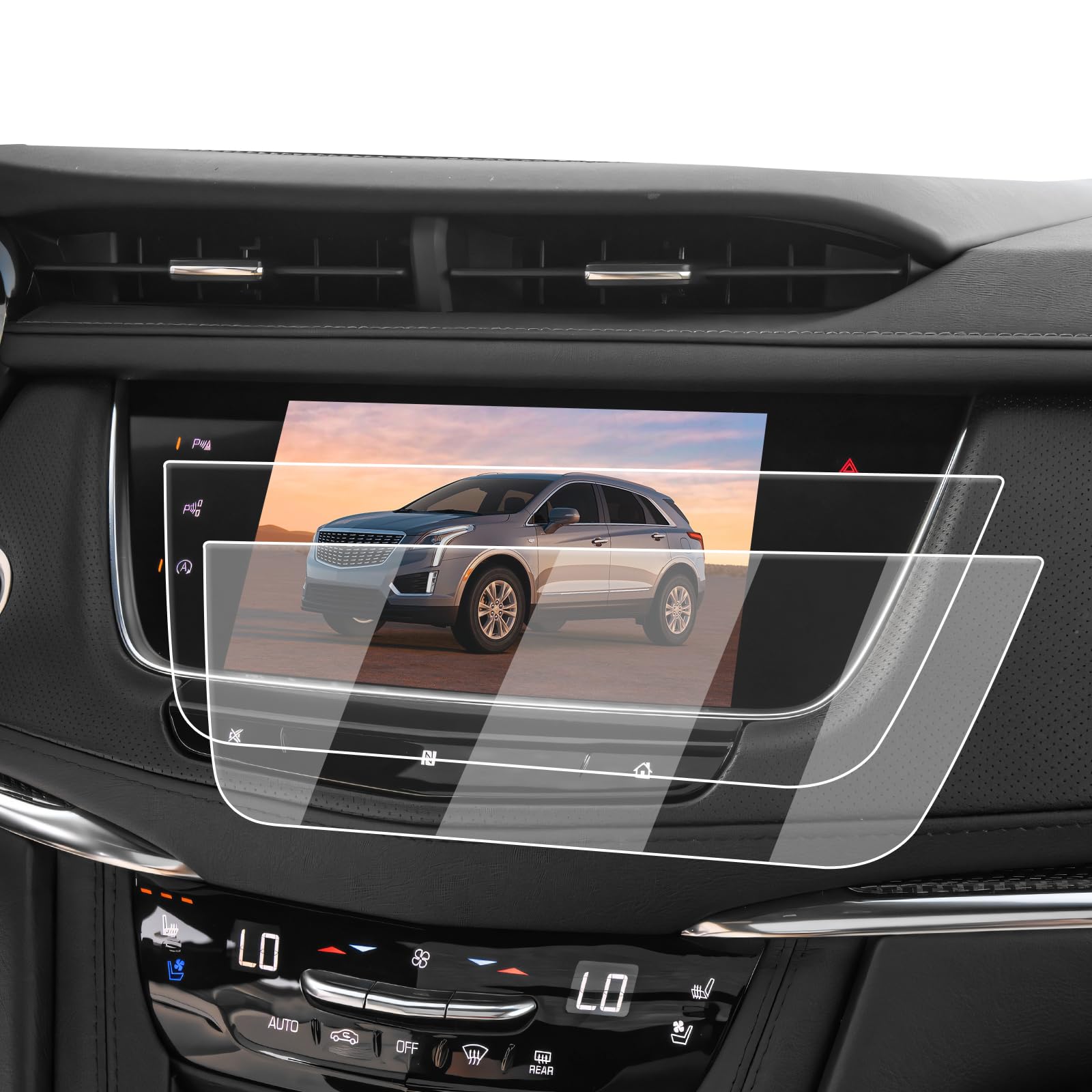 Ecozen Screen Protector For 2017 2025 Cadillac Xt5/2020 2025 Xt6, 8 Inch Navigation Hd 9H Tempered Glass Screen Protector For 20