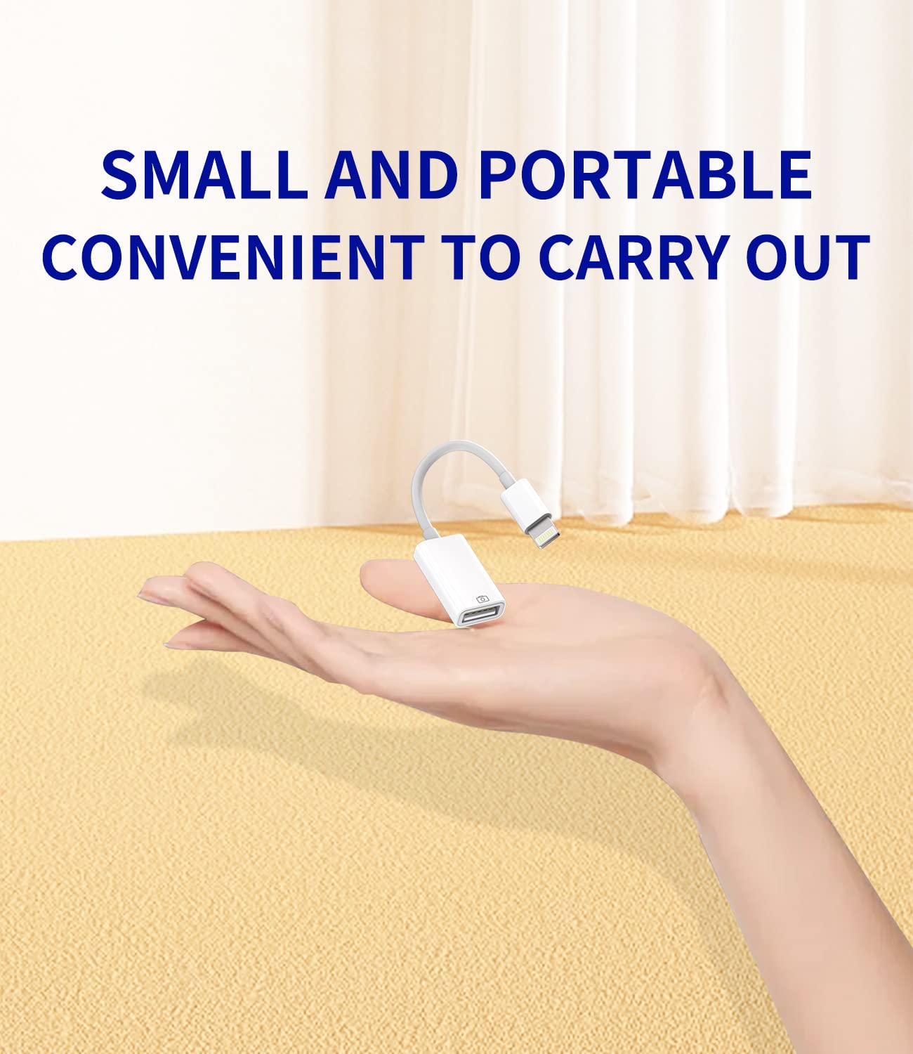 Iphone Otg Adapter Dongle Lightning Male To Usb Female Converter Cable (2Pack)For Apple 14 13 12 11 Pro Max Mini Xr X Se 8 7 Plu