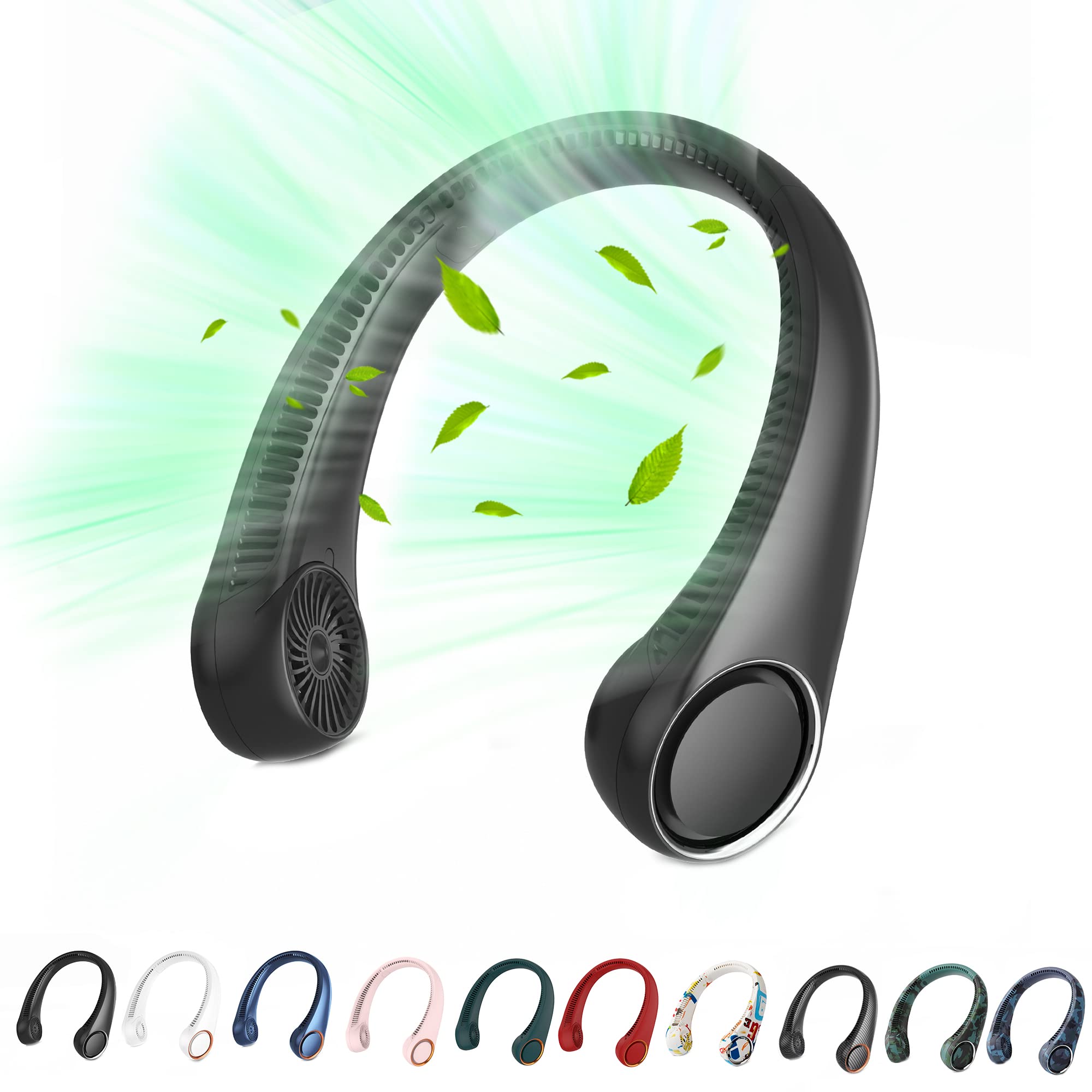 Portable Neck Fan, Hands Free Bladeless Fan, 360 Cooling Personal Fan,Wearable Quiet Fan For Outdoor Indoor, Birthday Gifts For