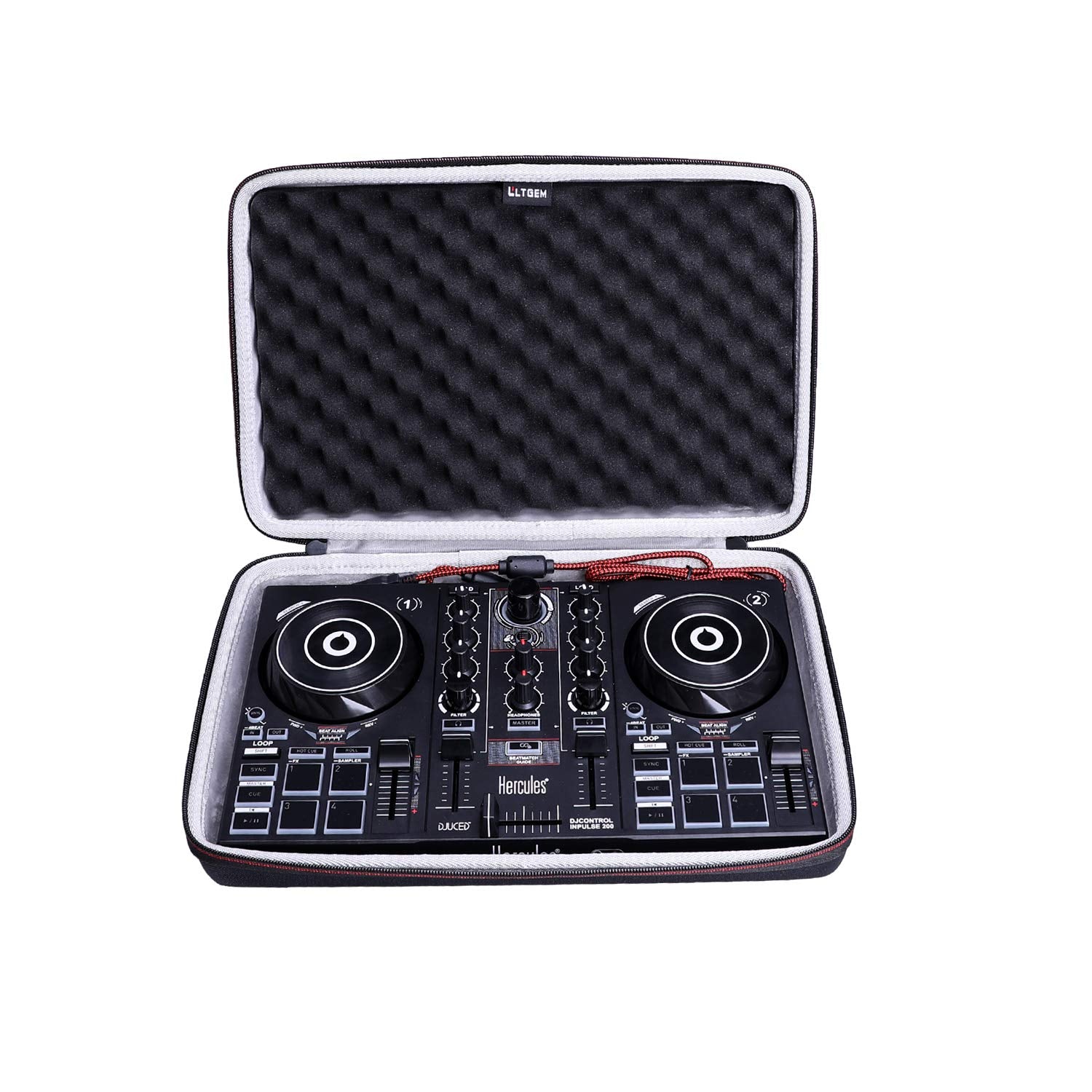 LTGEM DJ Controller Case for Hercules DJControl Inpulse 200 - Hard Storage Travel Protective Carrying Bag