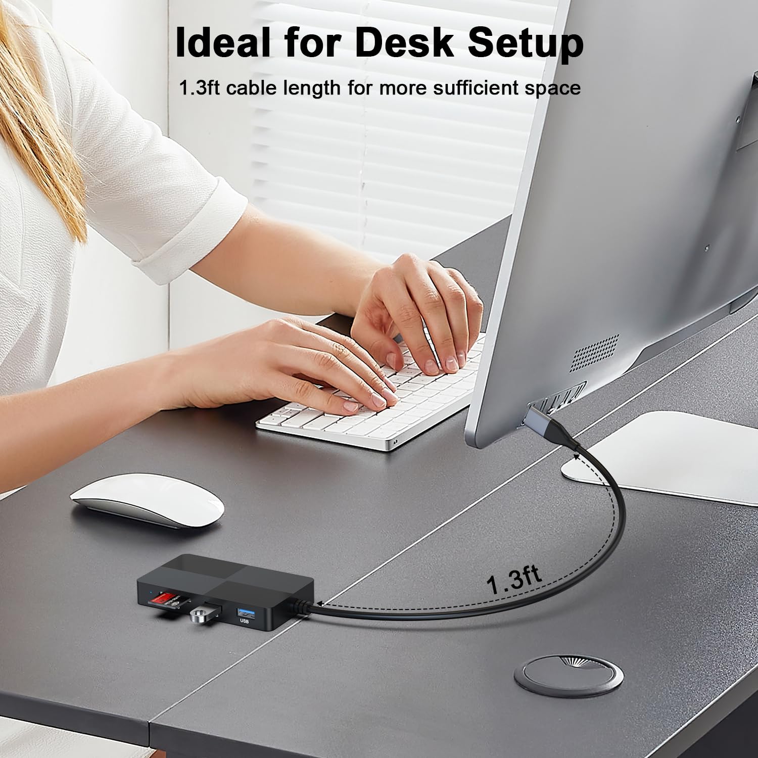 Usb C Usb 3.0 Multi Card Reader For Sd/Tf/Xd/Cf/Ms, 8 In 1 Memory Card Reader/Adapter/Hub For Windows, Mac, Android, Iphone 15