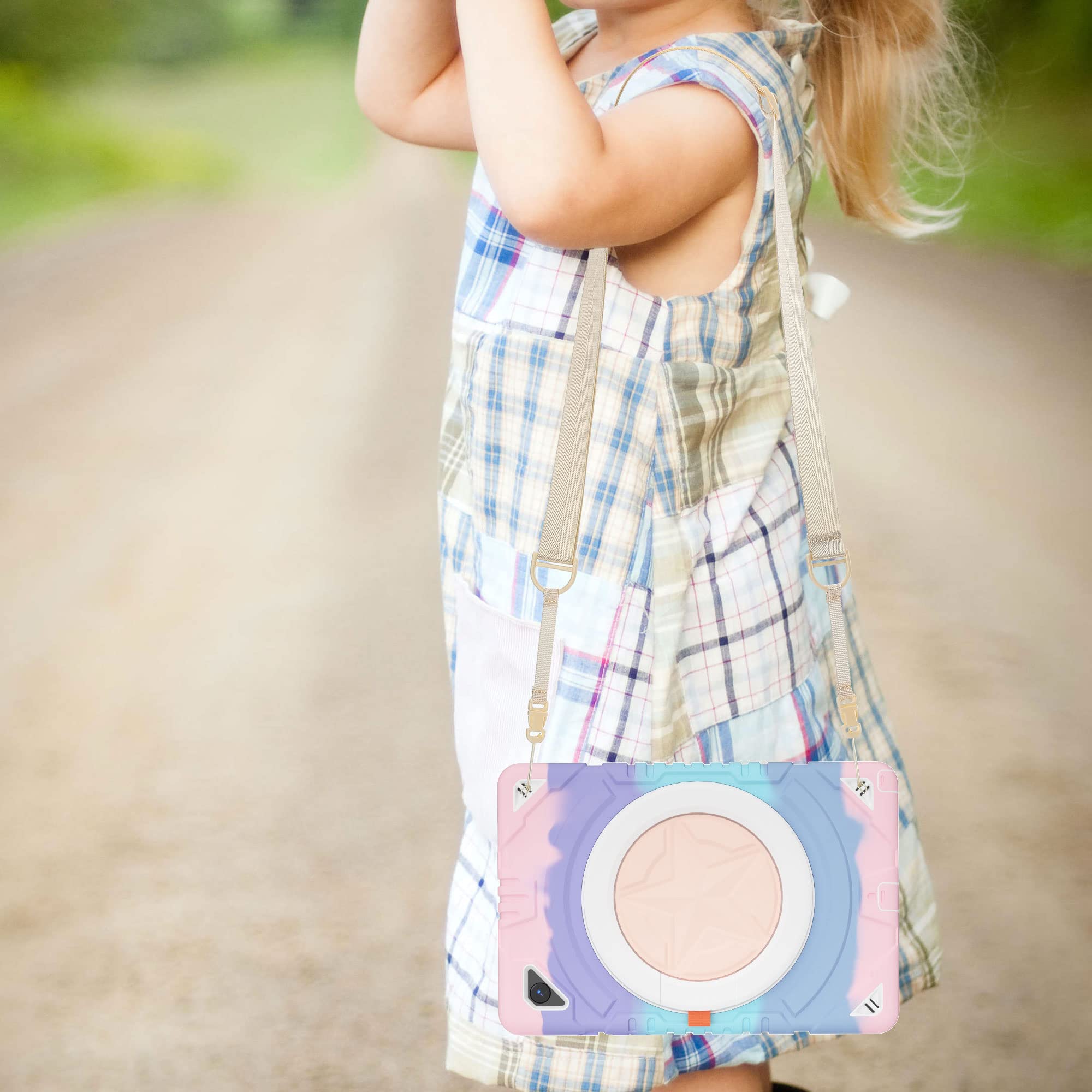 Xzc Samsung Galaxy Tab A8 Case 10.5'' 2022 (Sm X200/X205/X207) Heavy Duty Shockproof Rugged Cover With Rotating Stand/Pencil Hol