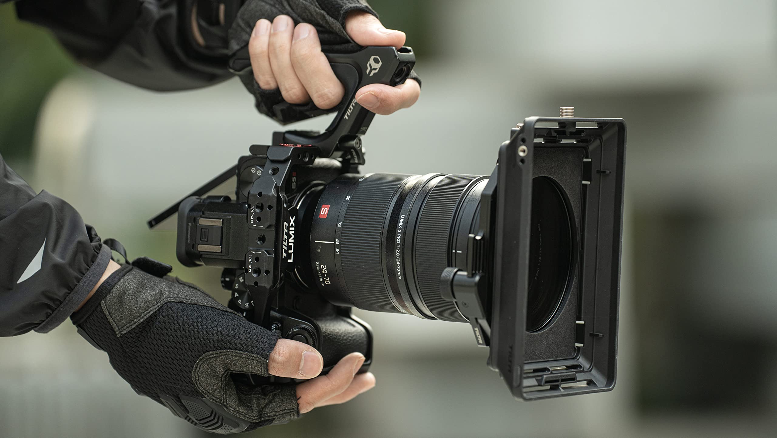 Tilta Full Camera Cage Compatible With Panasonic S5 Ii/Iix (Black) | Custom Designed | Mount Accessories Via Nato Rail, Rosette, Cold Shoe, And 1/4' 20 Threads With Locating Pins | Ta T50 Fcc B