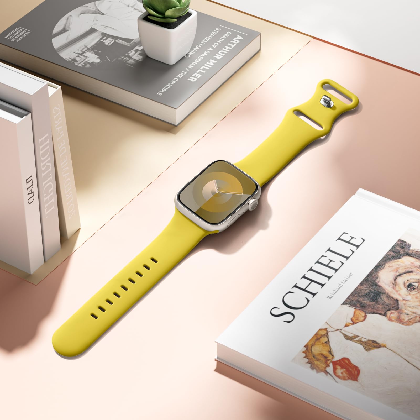 Daqin Sport Band Compatible With Apple Watch Band 41Mm 38Mm 41Mm 42Mm Women Men, Soft Silicone Waterproof Strap For Apple Watch