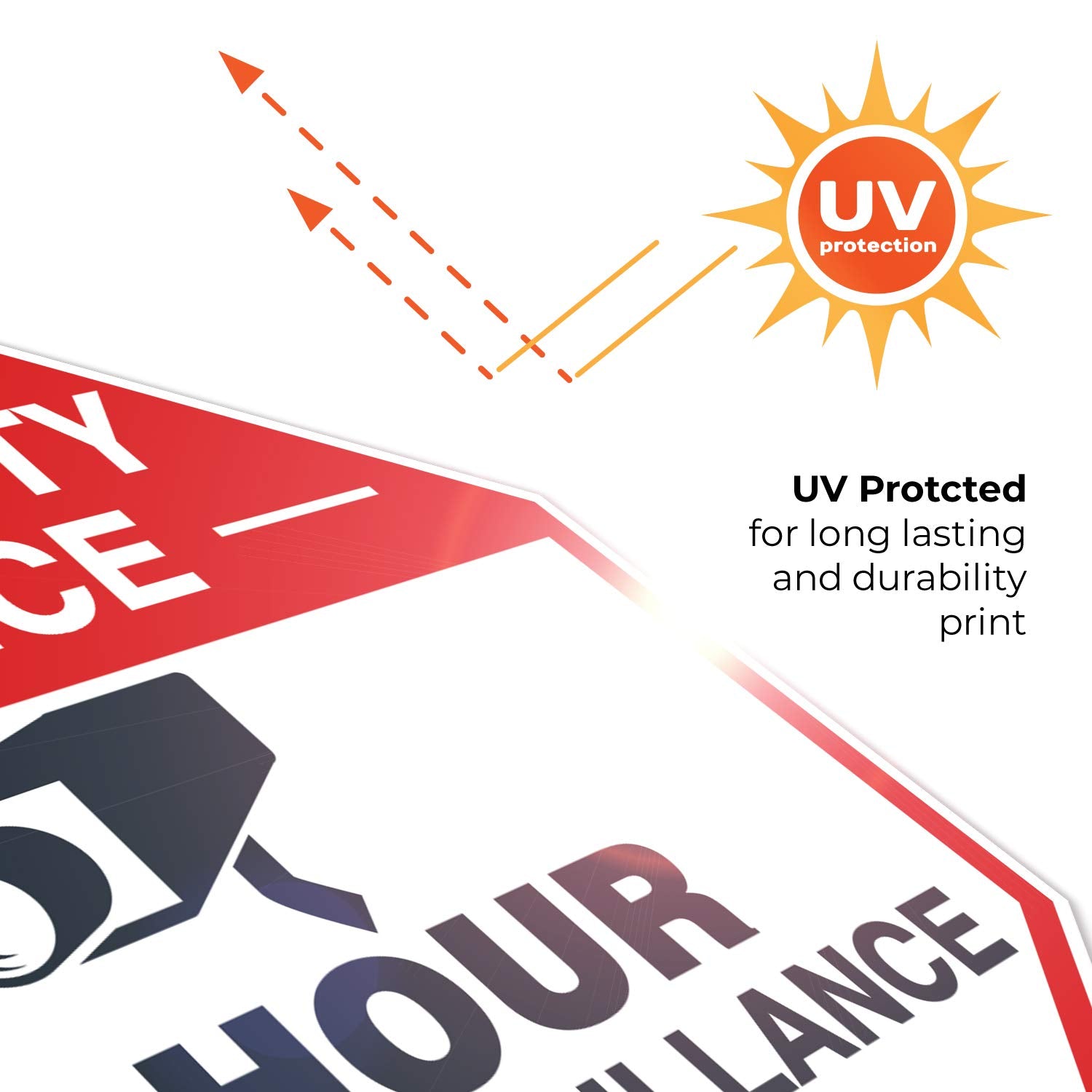 Video Surveillance Sticker, (9 Pack) 3X3 Inches, 4 Mil Vinyl Decal Stickers Uv Protected, Long Lasting, Fade Resistant, Indoor/O