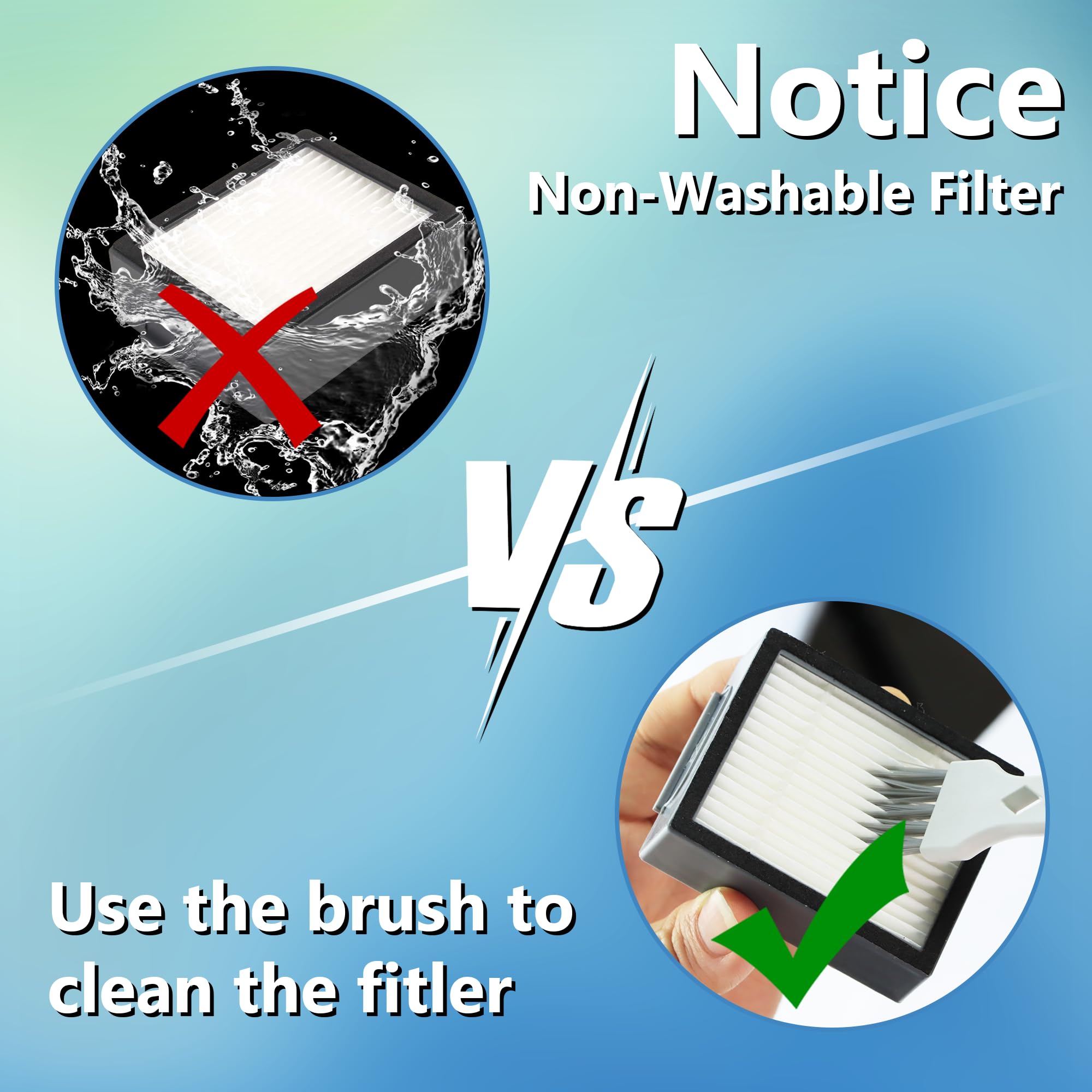 Improvedhand Filters Replacement For I Robot Roomba E I & J Series I1+ I3 I3+ I4 I5/Plus I6 I6+ I7 I7+/Plus I8 I8+ E5 E6 E7 Vacu
