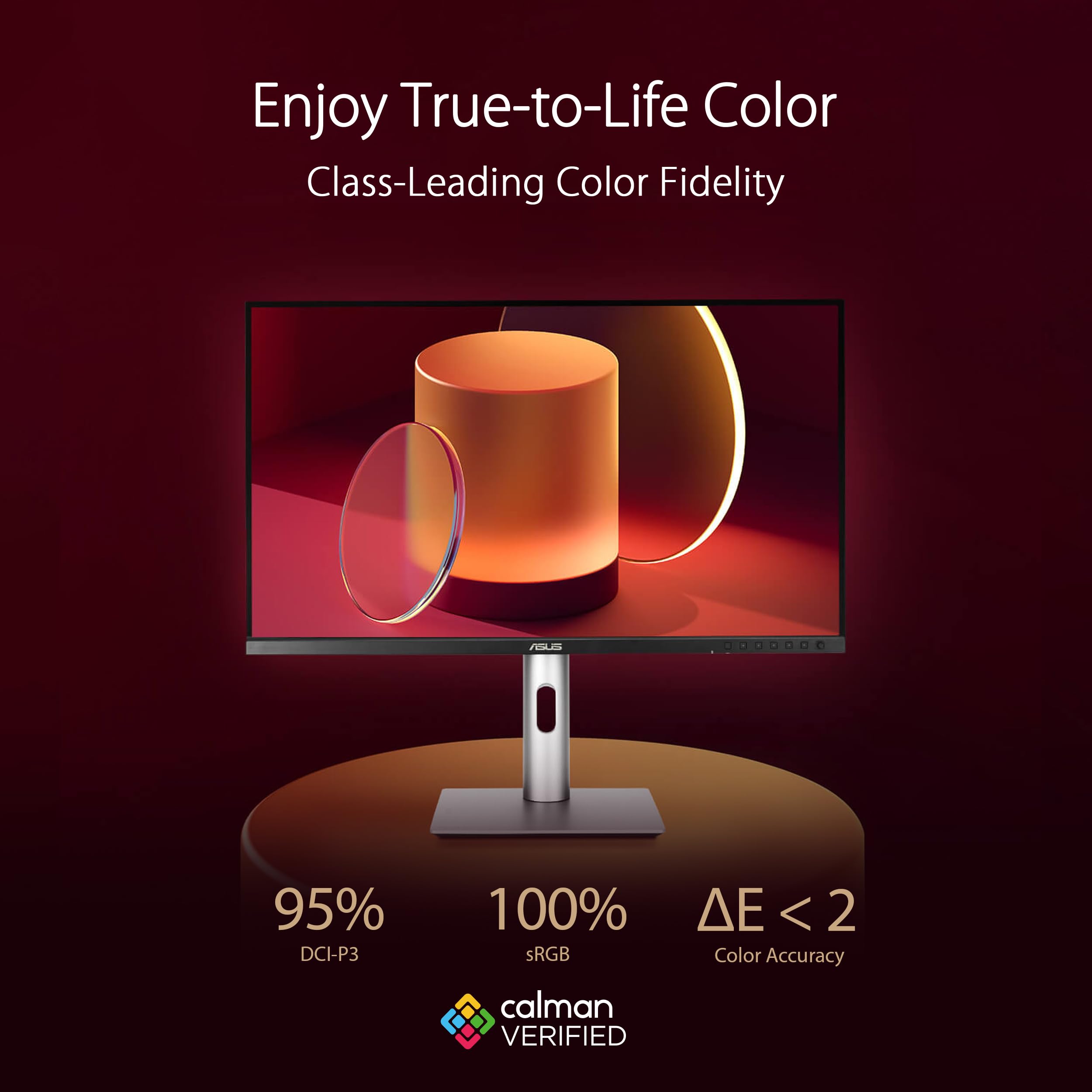 Asus Proart Display 27    1440P Professional Monitor (Pa278Cfrv)   Ips, Qhd (2560 X 1440), Pre Calibrated, 95% Dci P3, Daisy Cha