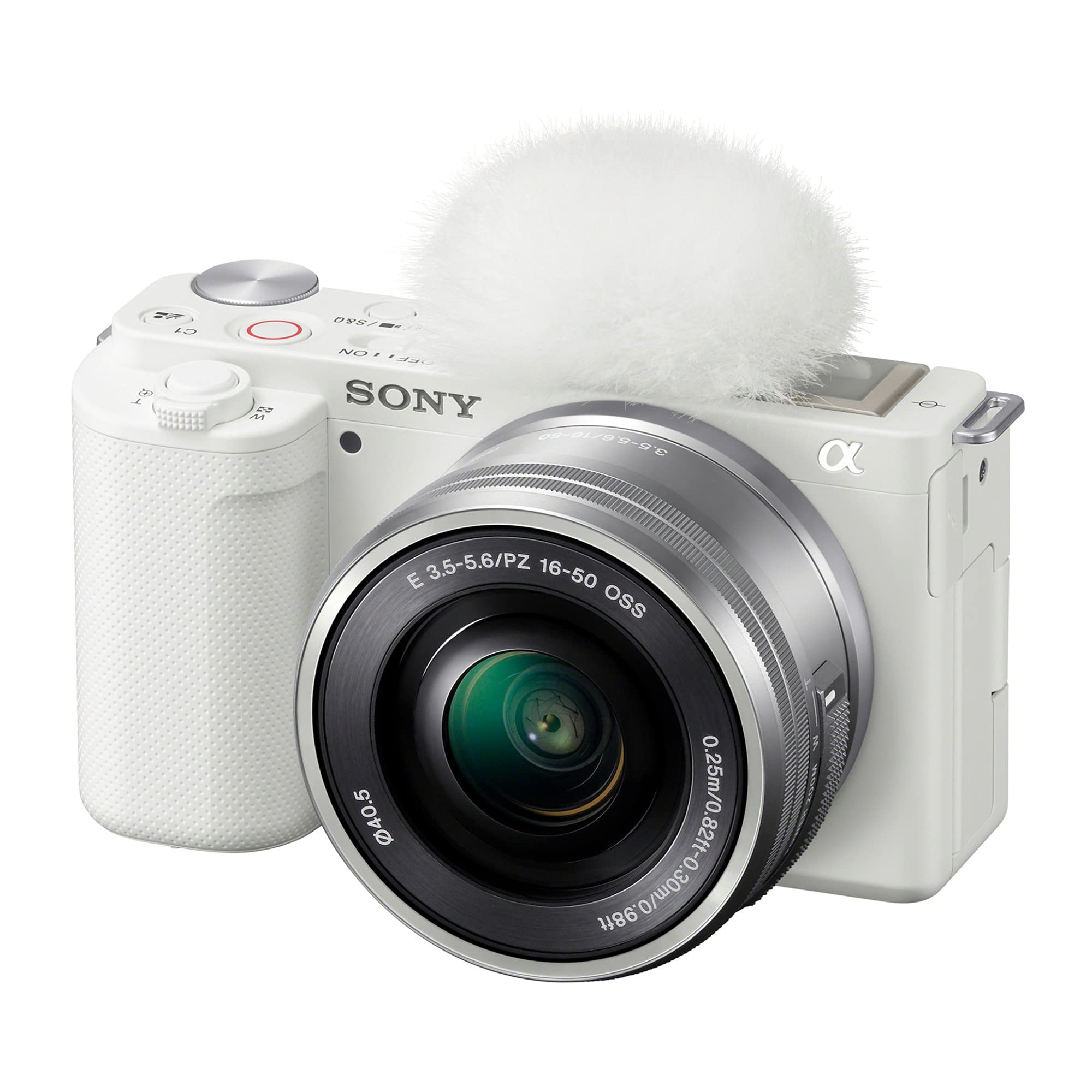 Sony Alpha ZV E10   APS C Interchangeable Lens Mirrorless Vlog Camera Kit   White