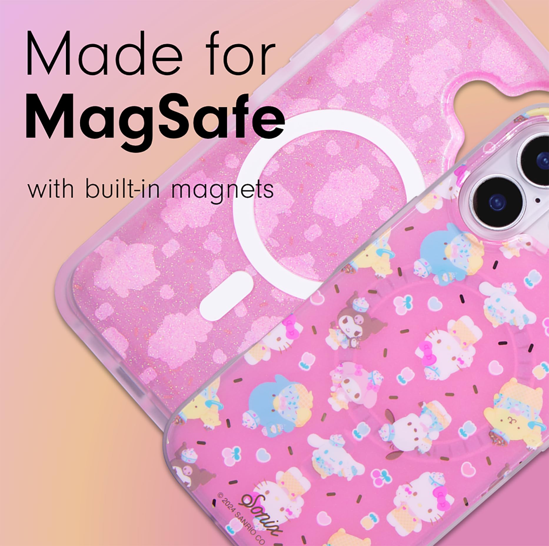 Sonix X Sanrio Case For Iphone 16 | Compatible With Magsafe | 10Ft Drop Tested | Hello Kitty And Friends Ice Cream Parlor