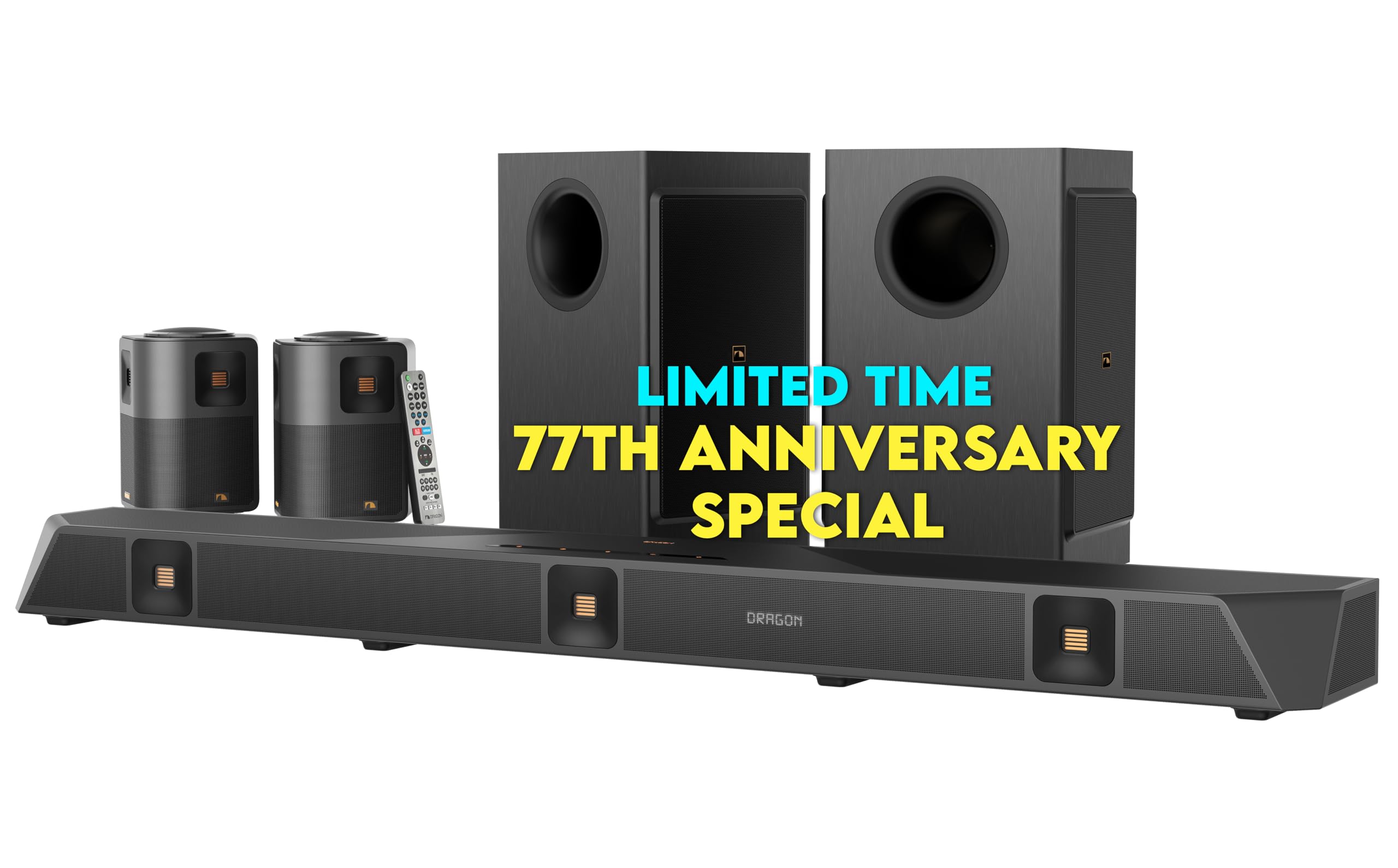 Nakamichi Dragon 11.4.6 Home Surround Sound System With Dolby Atmos And Dts:X Pro. Soundbar Meets Av Receiver