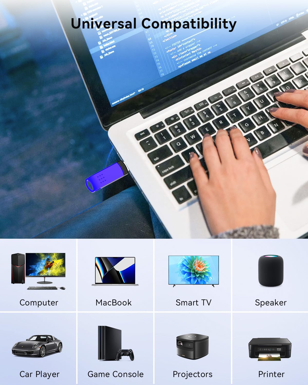 Kexin 64G Flash Drive 10 Pack Usb 2.0 Thumb Drives Swivel Usb Memory Stick Bulk Usb Drive With Led Light Stylish Colorful Pen Dr