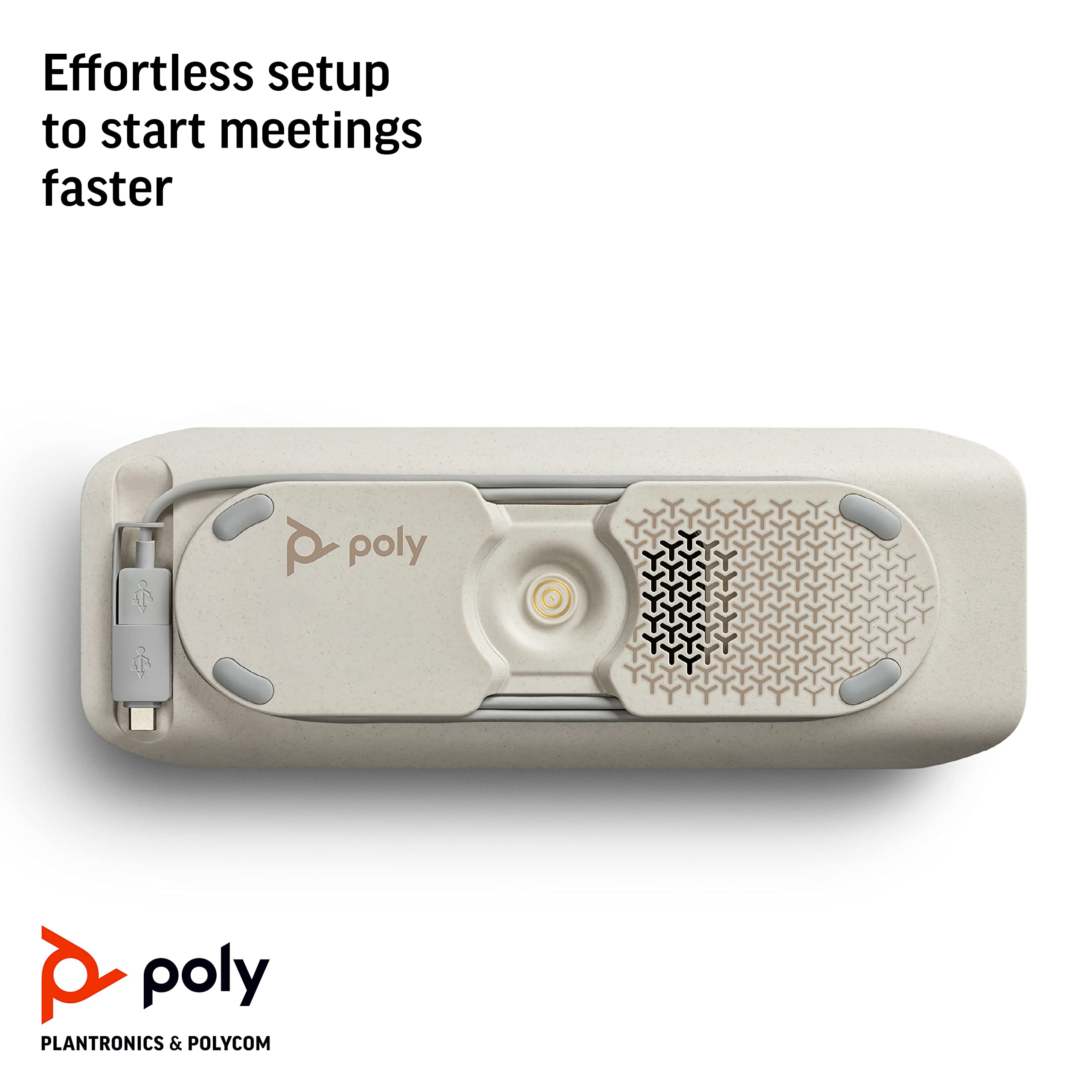 Poly - Sync 40+ Bluetooth Smart Speakerphone (Plantronics) - Flexible Work Spaces - Connect To Pc/Mac Via Included Bt600 Dongle