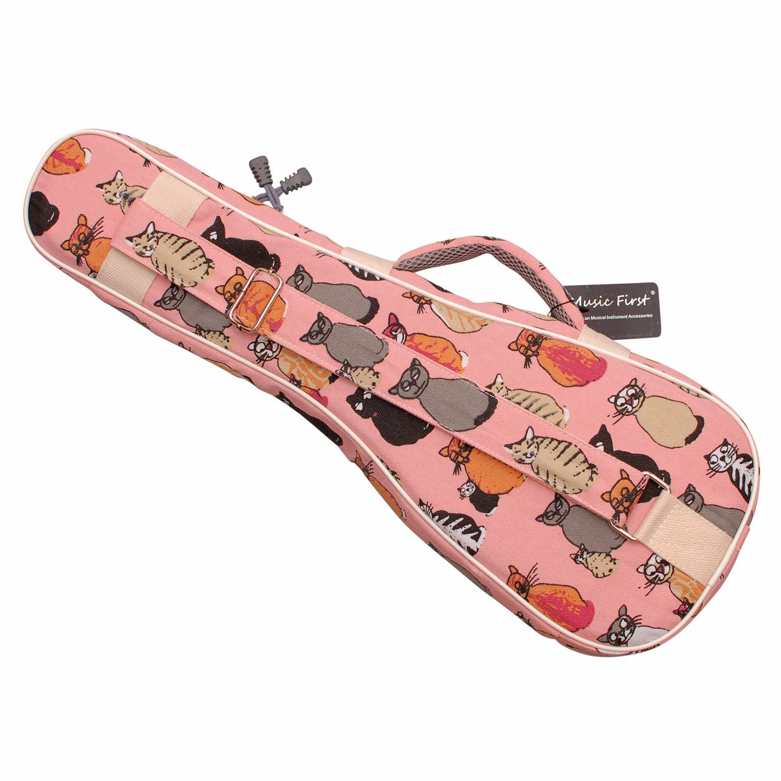 Music First Canvas 21 Soprano Miss Cat Ukulele Case Ukulele Bag Ukulele Cover, Original Design