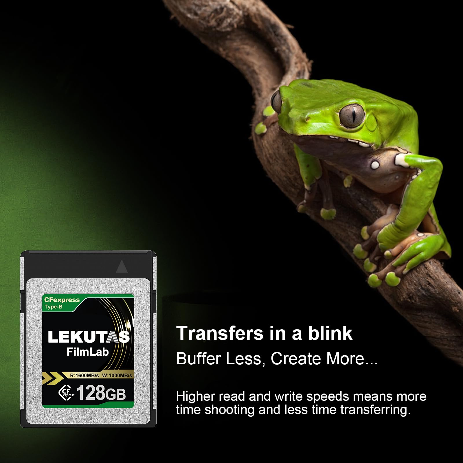 Lekutas 128Gb Cfexpress Type B Memory Card, R1600Mb/S W1000Mb/S Cfx Xqd Cards Type B For Cameras 8K Raw, Compatible With Nikon Z