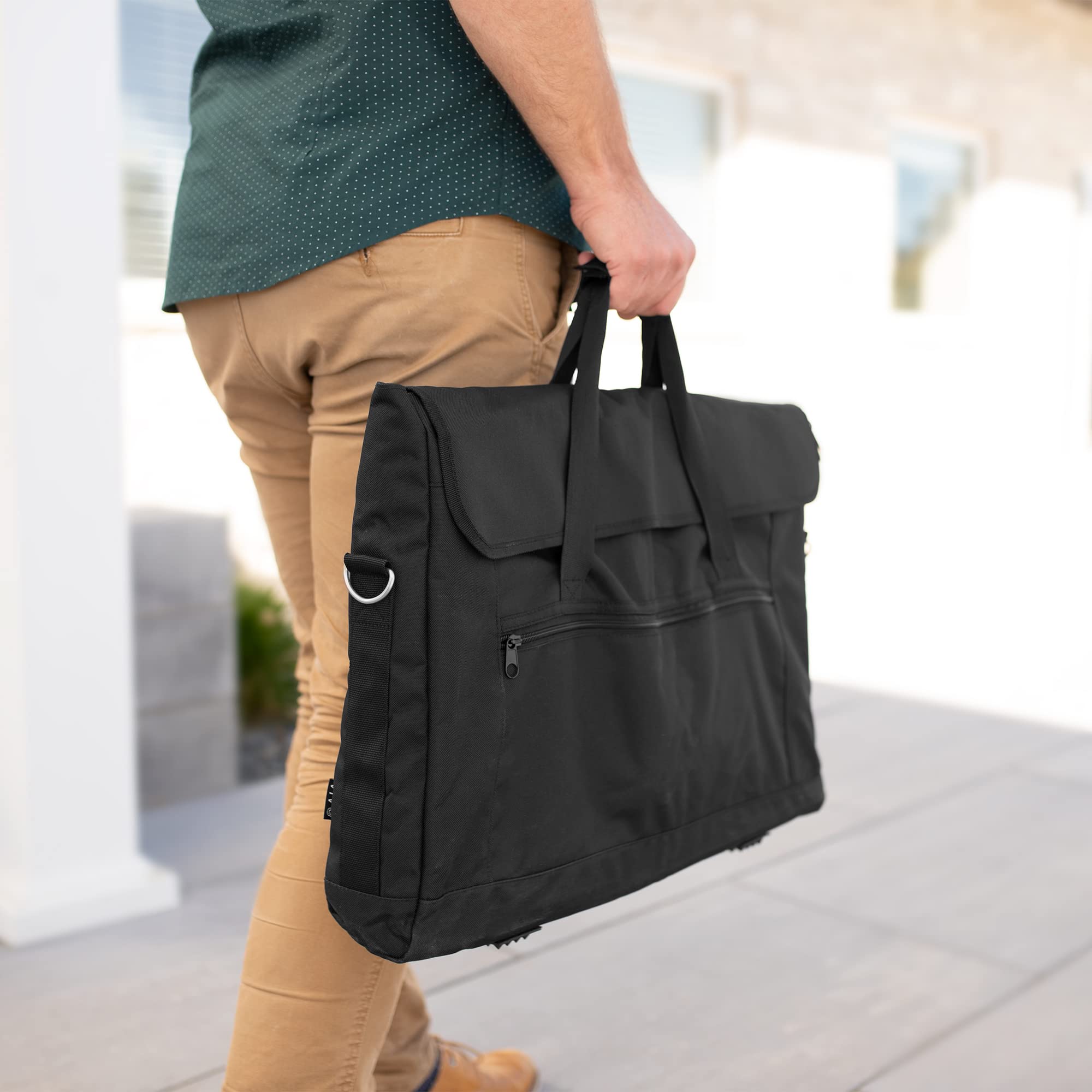 Vivo Carrying Case For Up To 24 Inch Computer Monitors, Padded Travel Bag With Front Accessory Pocket, Removable Shoulder Strap,