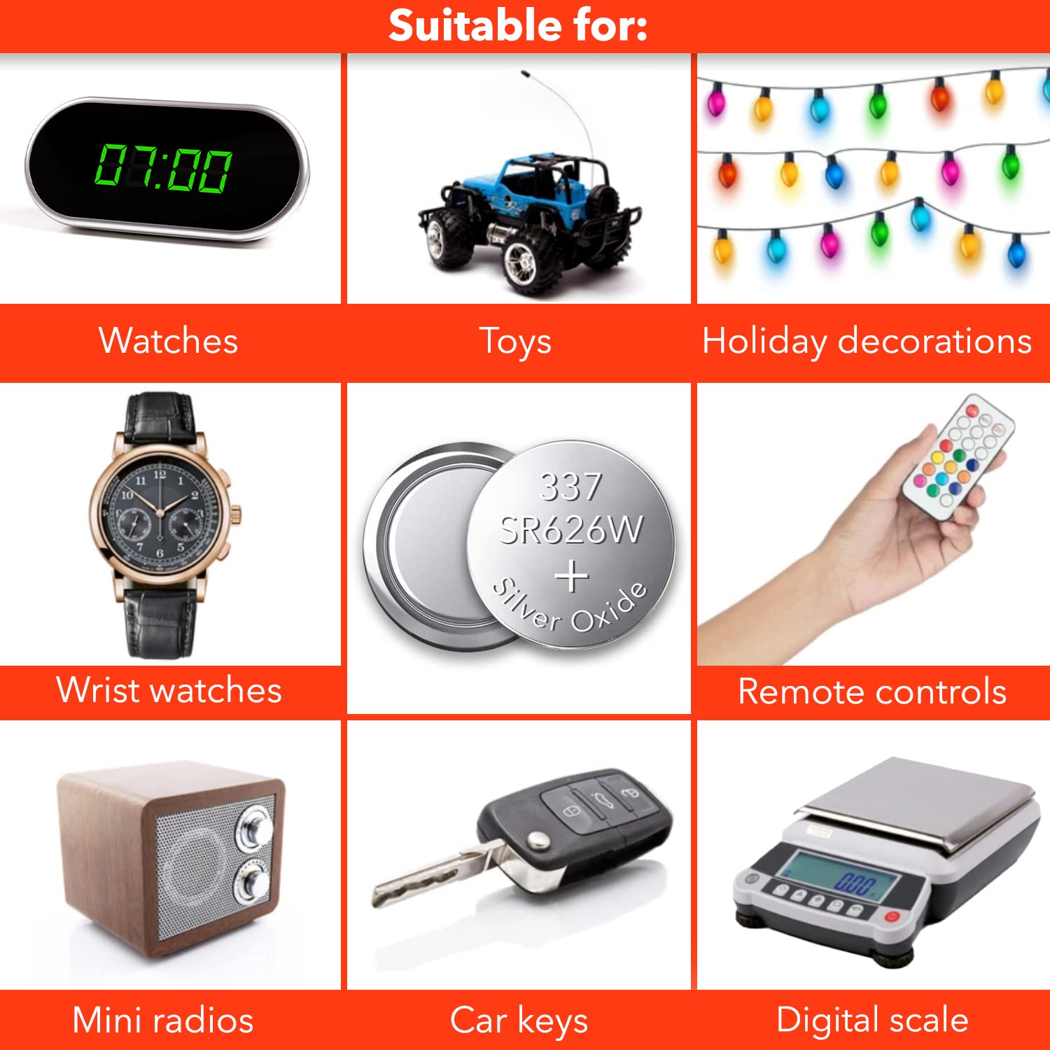 Loopacell 377/376 / Sr626W / Sr626Sw / Silver Oxide Watch Batteries (Pack Of 5)   1.55V Long Lasting Coin Cell Battery For Watch