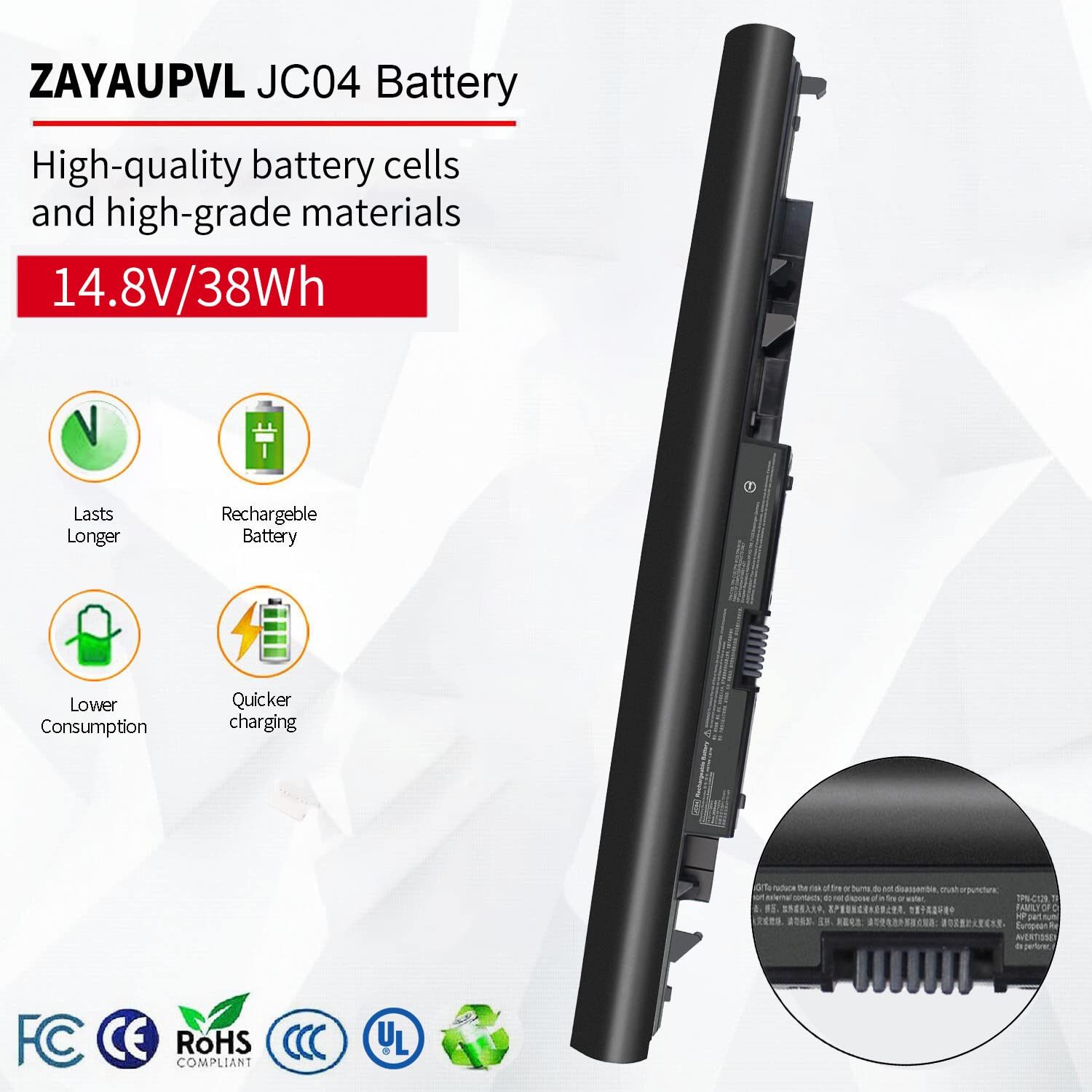 Jc03 Jc04 Battery For Hp Spare 919700 850 919701 850 15 Bs0Xx 17 Bs0Xxx 15 Bs1Xx 15 Bw0Xx 17Z Ak000 17 Ak0Xx 17 Bs062St 17 Bs020