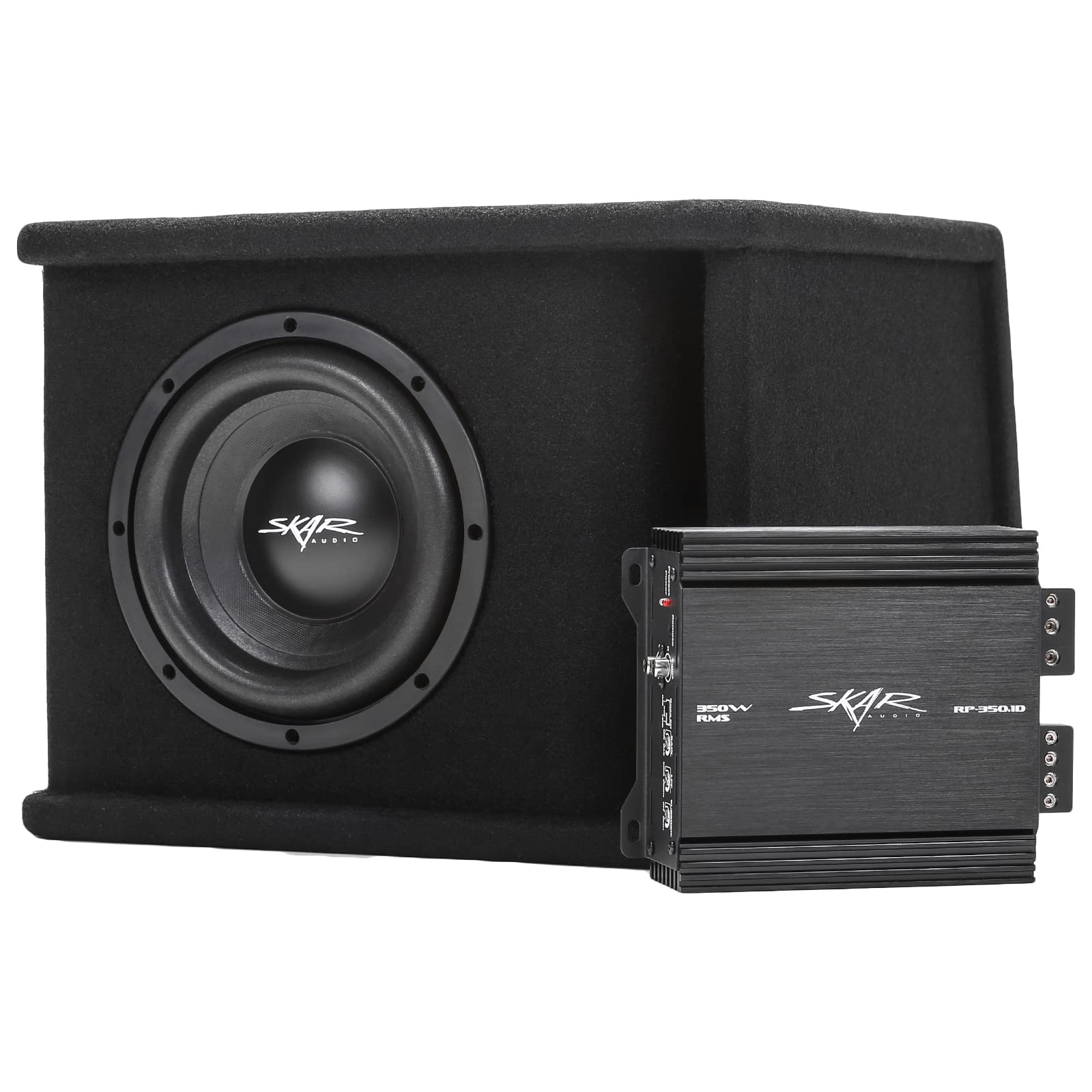 Skar Audio Single 8' Complete 700 Watt Sdr Series Subwoofer Bass Package   Includes Loaded Enclosure With Amplifier