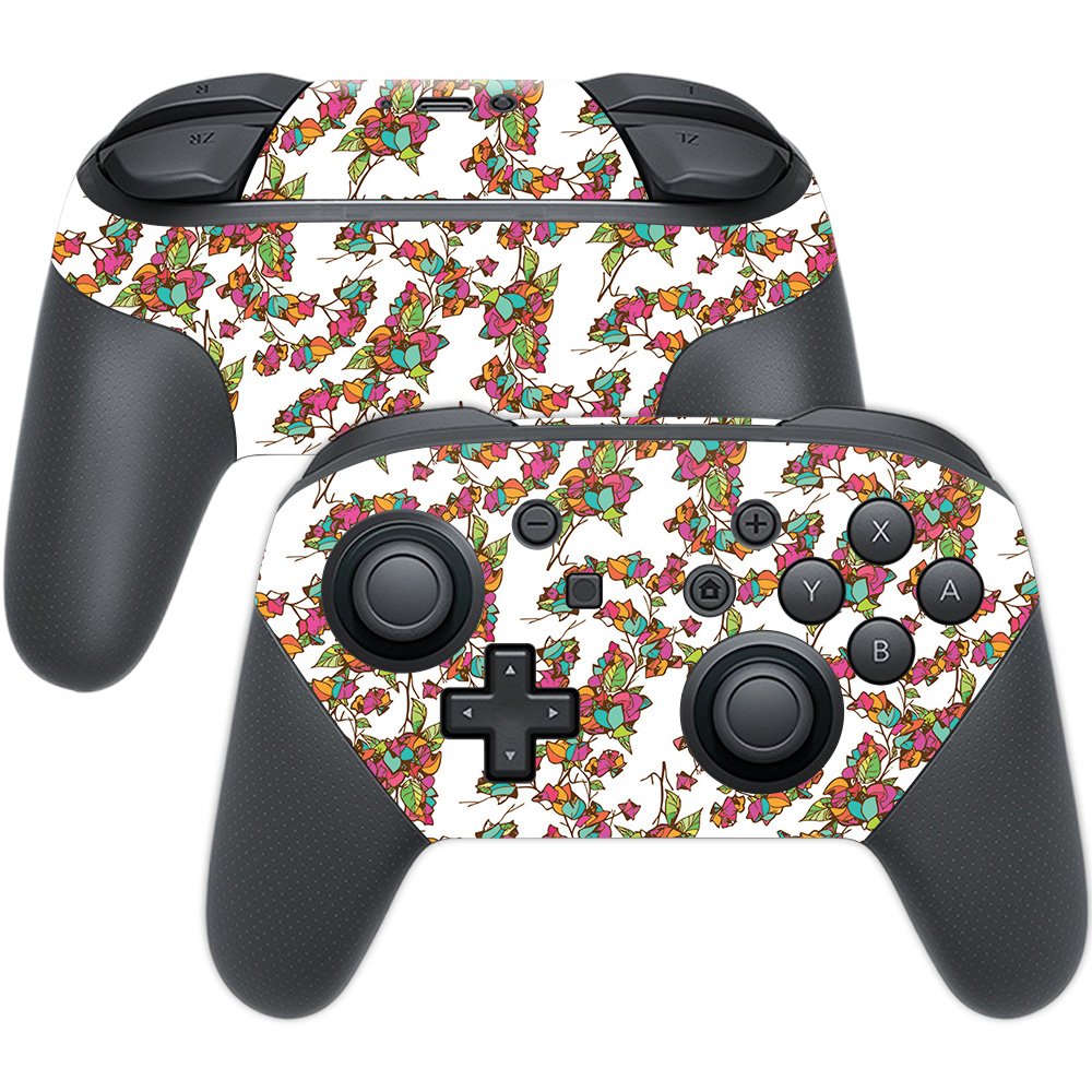 MightySkins Skin Compatible with Nintendo Switch Pro Controller wrap Cover Sticker Skins Bouganvilla