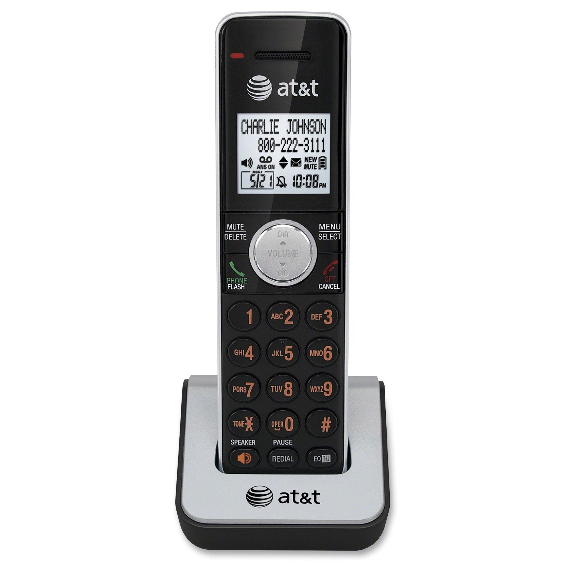 AT&T CL80111 Accessory Cordless Handset, Black/Silver | Requires an AT&T CL83201, CL83301, CL83451, CL84102, CL84152,CL84202, CL