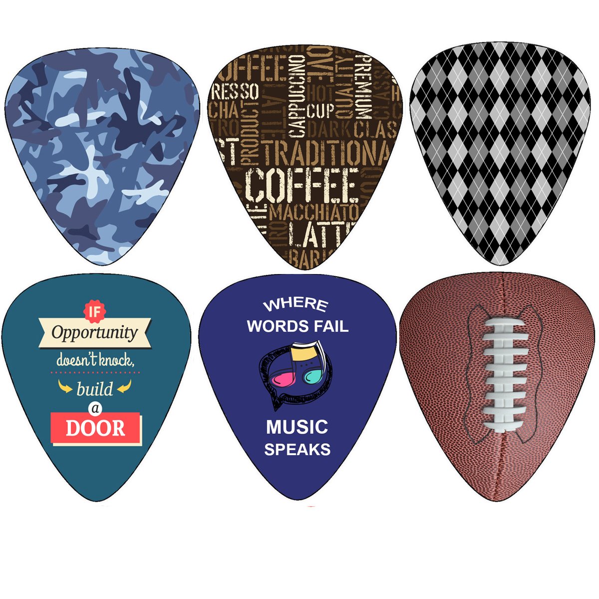 Creanoso Guitar Picks For Dad Men Him (12 Pack) Hero Design Medium Gauge Celluloid  Premium Music Gifts & Guitar Accessories For