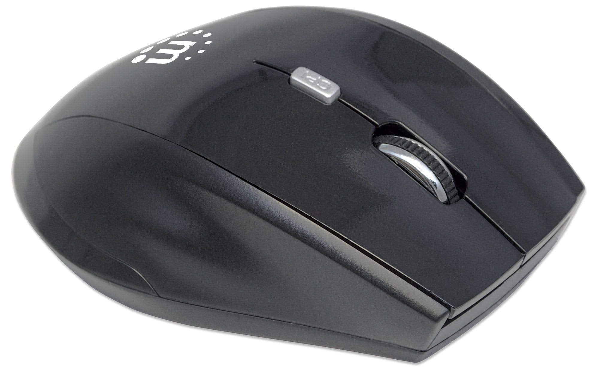 Manhattan Curve Wireless Optical Mouse   With Auto Power Management   For Laptops & Computers   Black, 179386