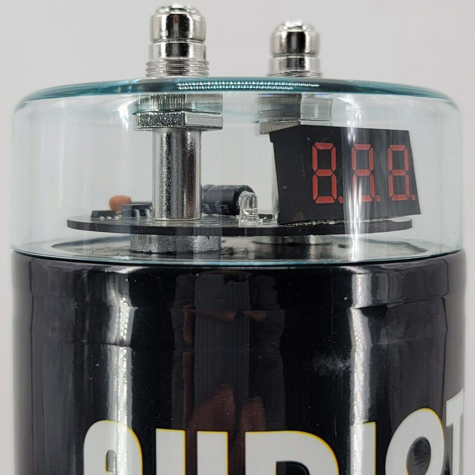 AUDIOTEK 3.5 Farad Car Audio Capacitor, 12V, 3500W, Digital Voltage Display, Model AT-3.5, Chrome Plated